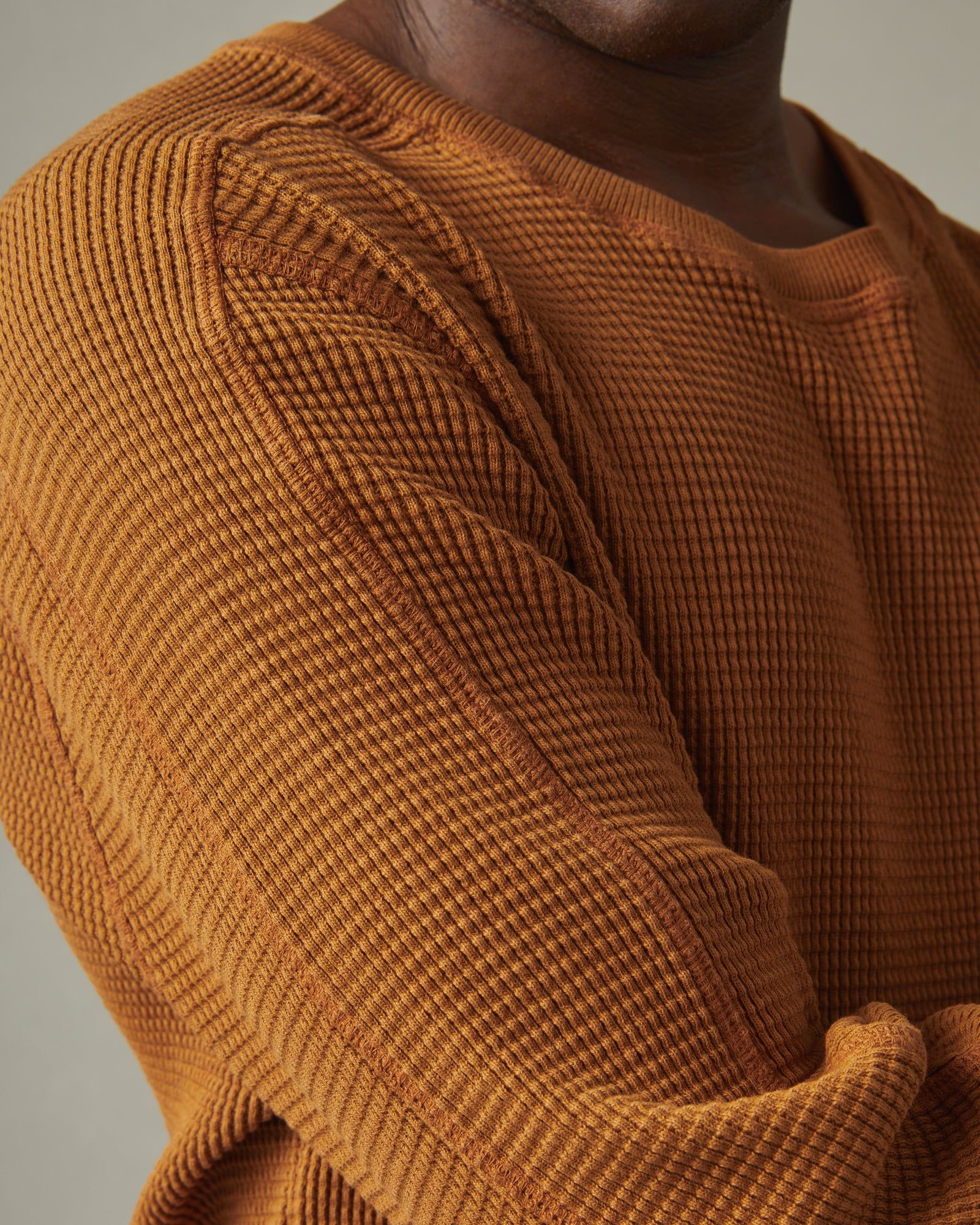 Men's Waffle Crew - Honey sold by American Giant product image thumbnail 4