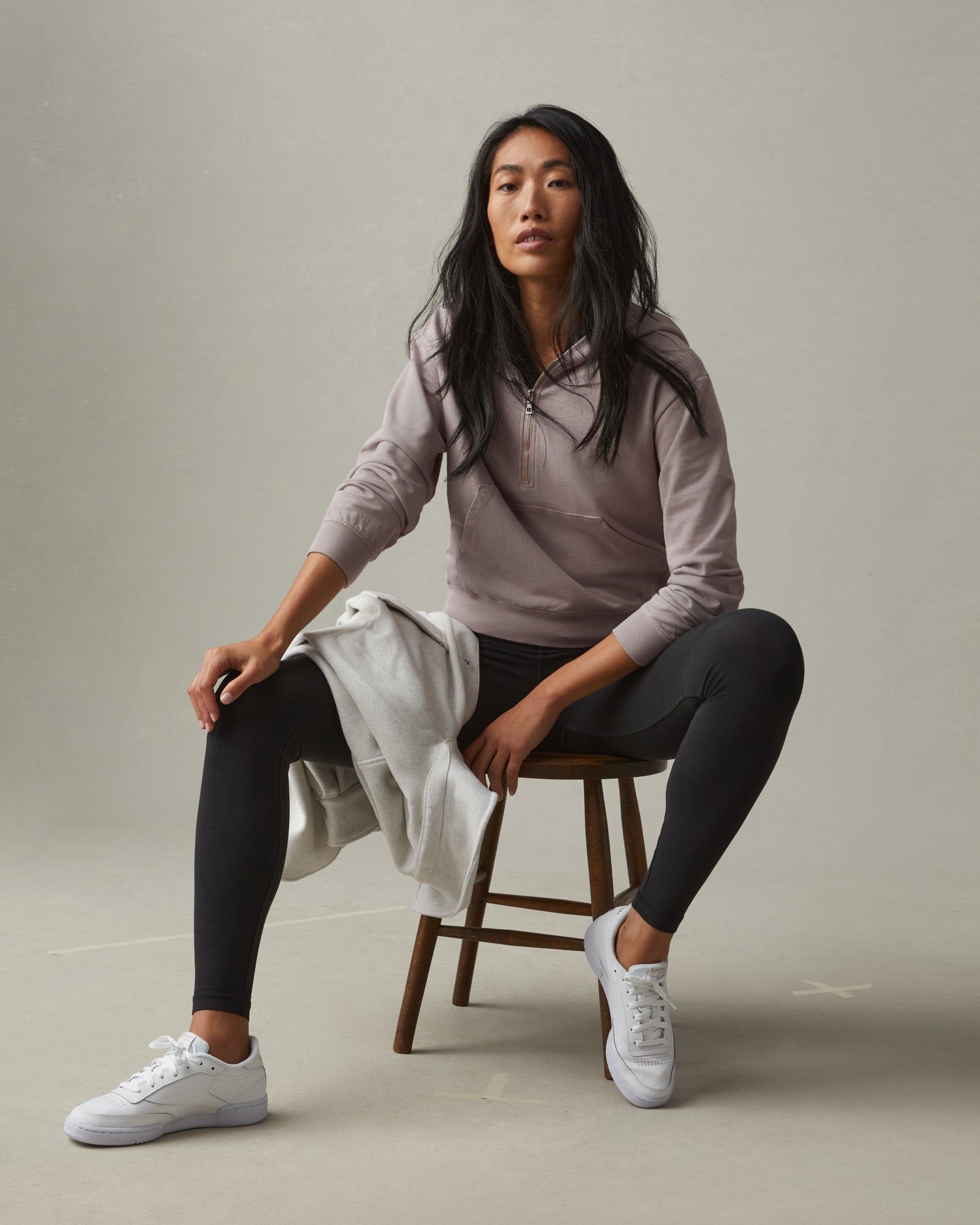 Lightweight Cotton Half Zip Hoodie - Sunset sold by American Giant