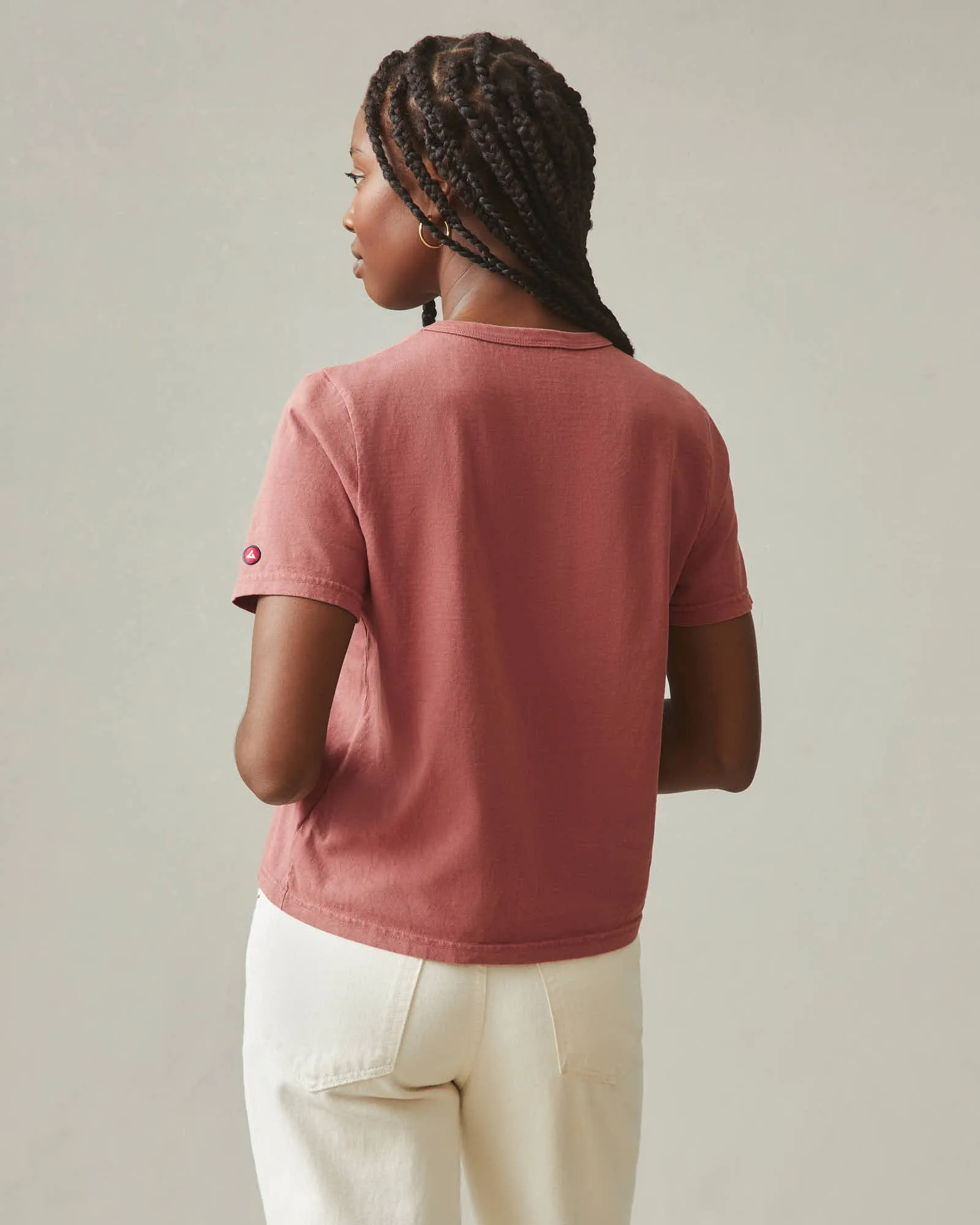 Women's Vintage Crew Tee - Washed Red Terra sold by American Giant product image thumbnail 4