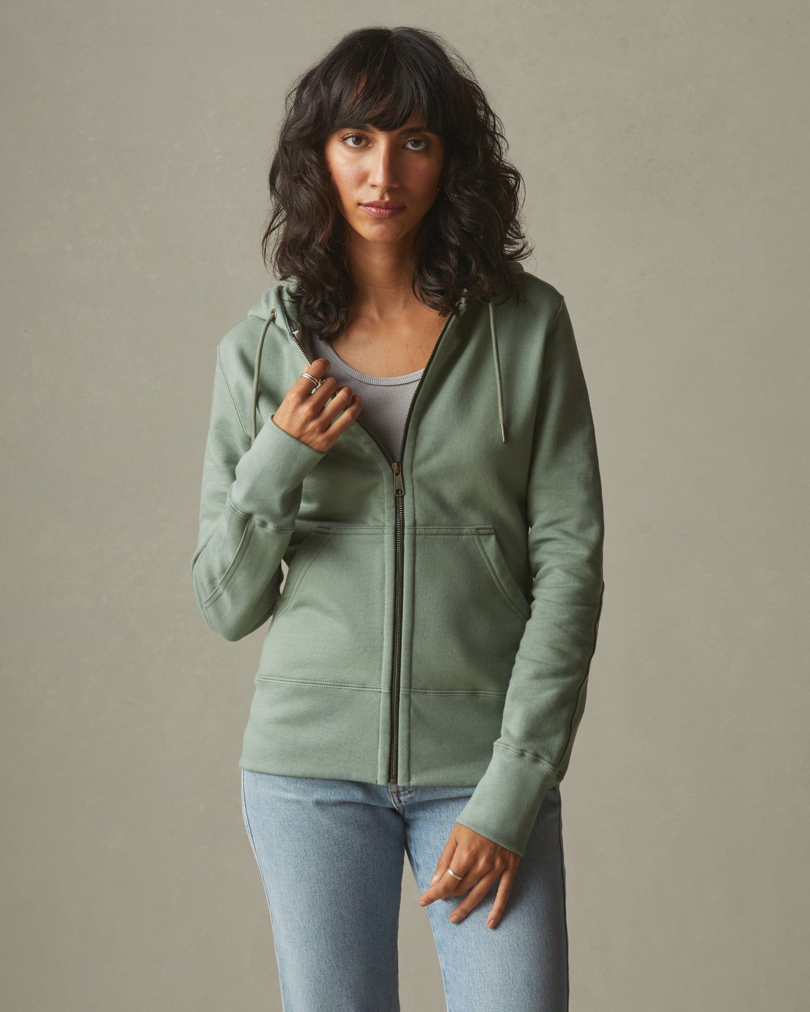 Classic Full Zip - Green Slate sold by American Giant product image thumbnail 2