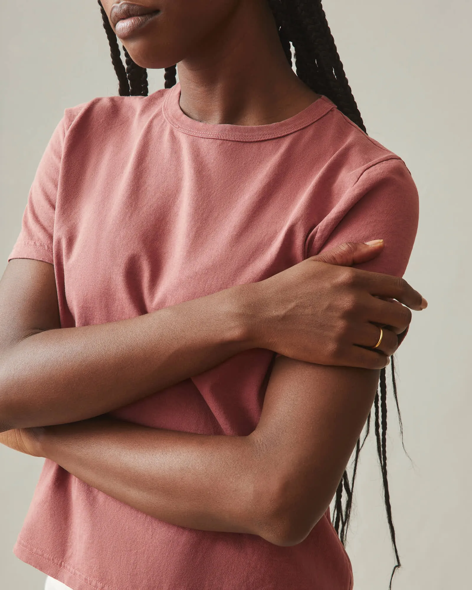 Women's Vintage Crew Tee - Washed Red Terra sold by American Giant product image thumbnail 3
