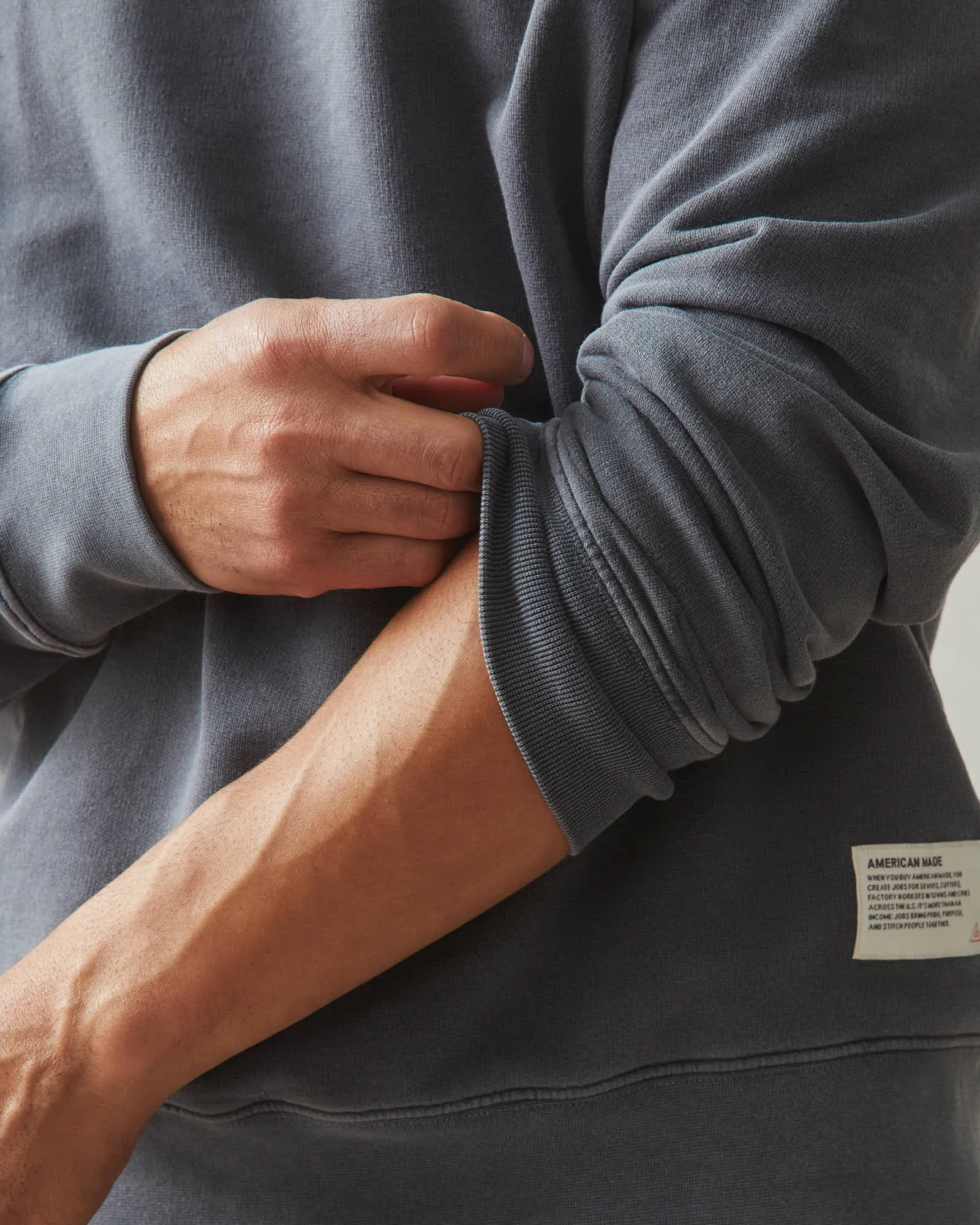 Men's Relaxed French Terry Crew - Metropolitan Grey sold by American Giant product image thumbnail 4