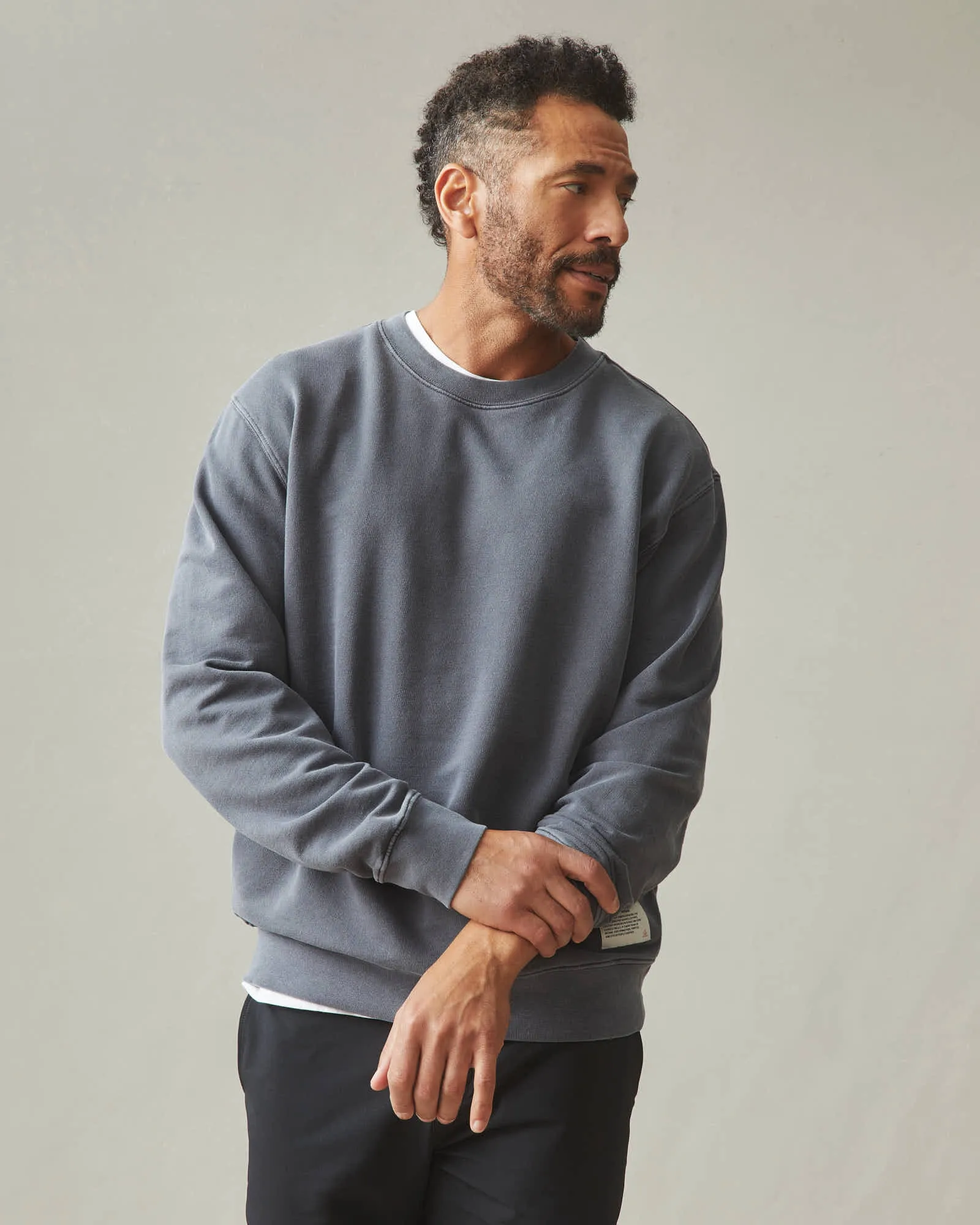 Men's Relaxed French Terry Crew - Metropolitan Grey sold by American Giant product image thumbnail 5