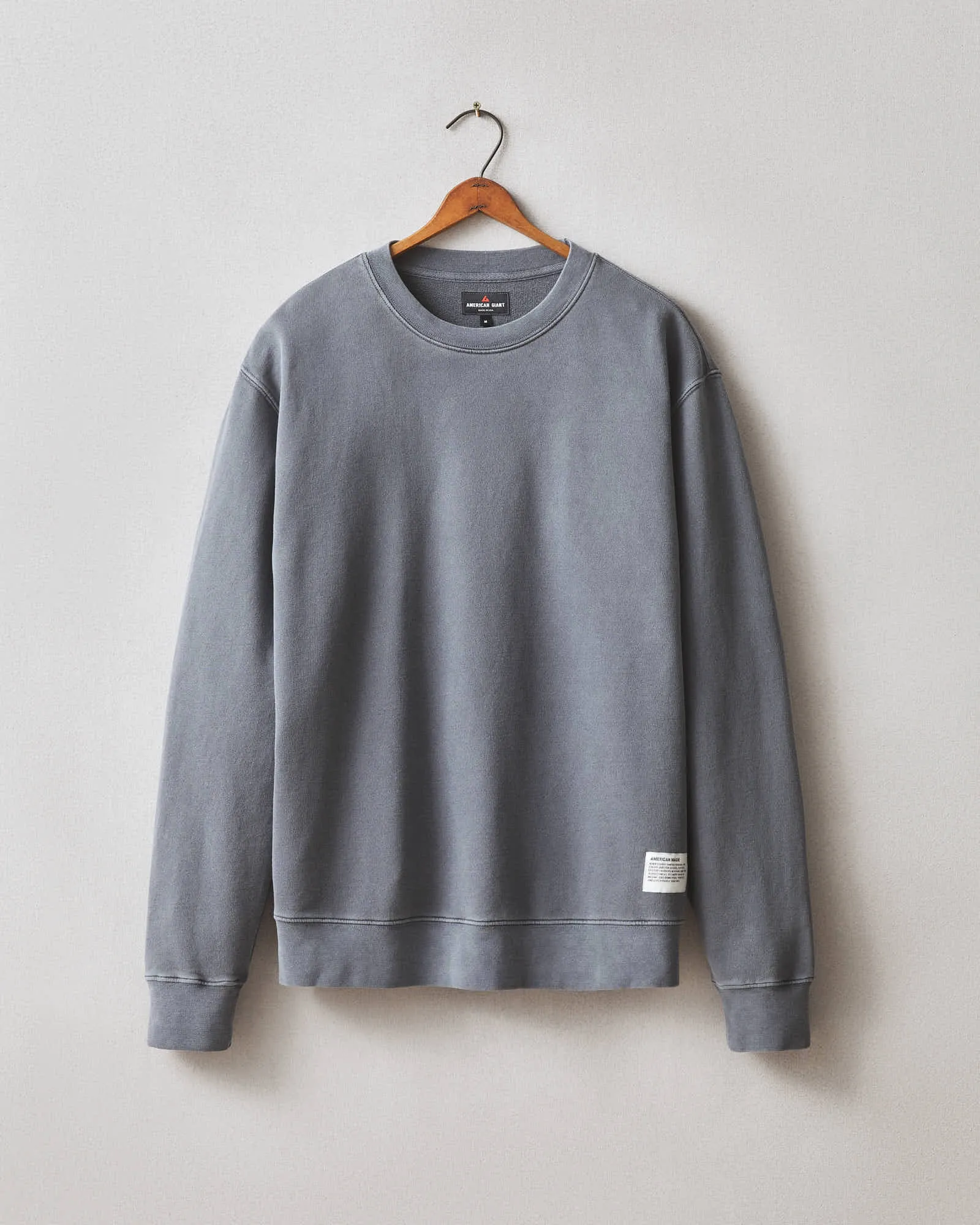 Men's Relaxed French Terry Crew - Metropolitan Grey sold by American Giant