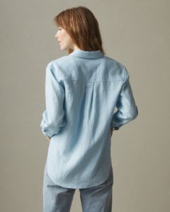 Easy Linen Long Sleeve Shirt - Dream Blue sold by American Giant