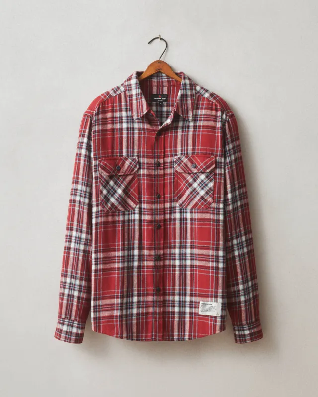 Men's Vintage Flannel - Bonfire Red Plaid sold by American Giant