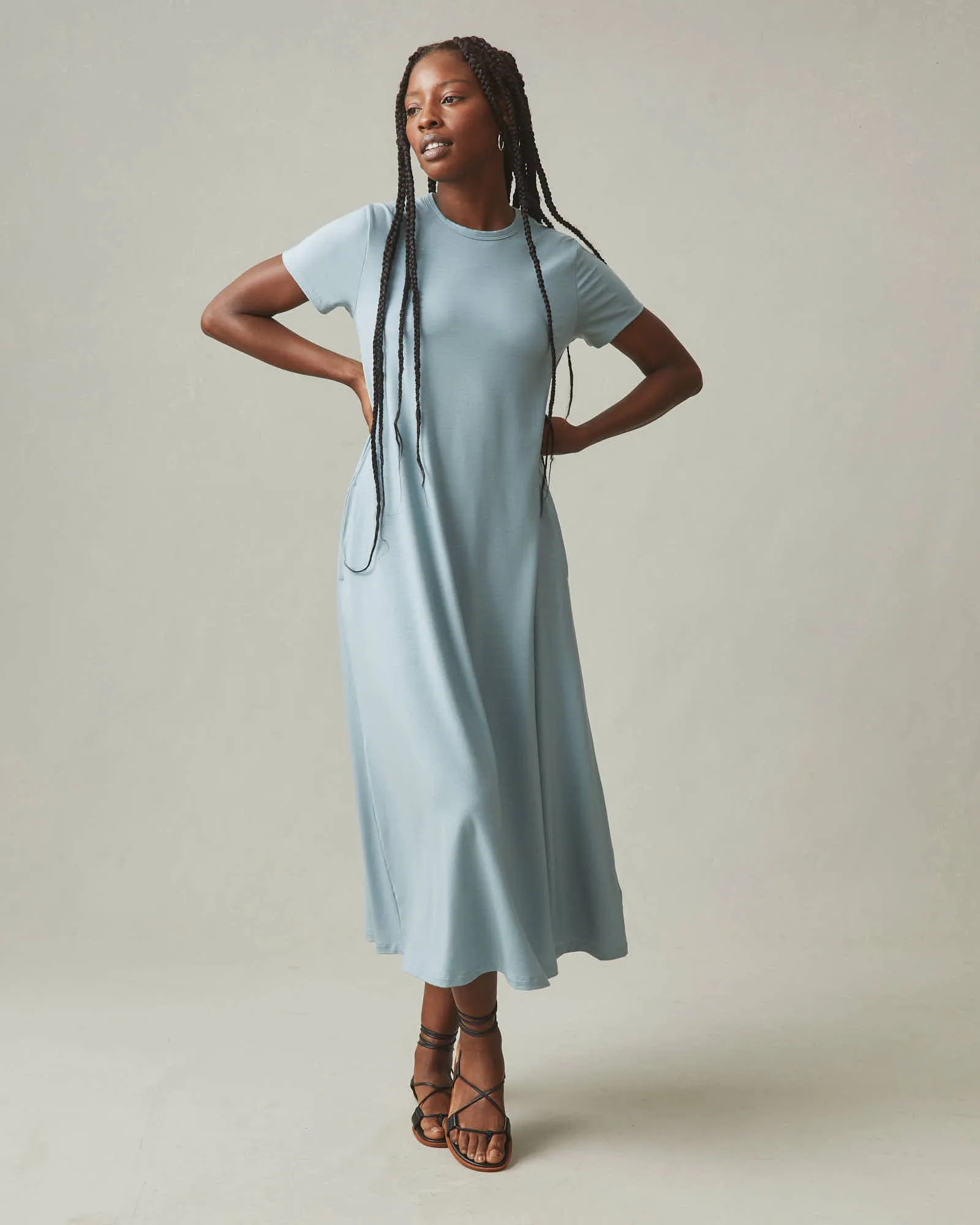 Women's Flex Maxi Dress - Arona Blue sold by American Giant product image thumbnail 2