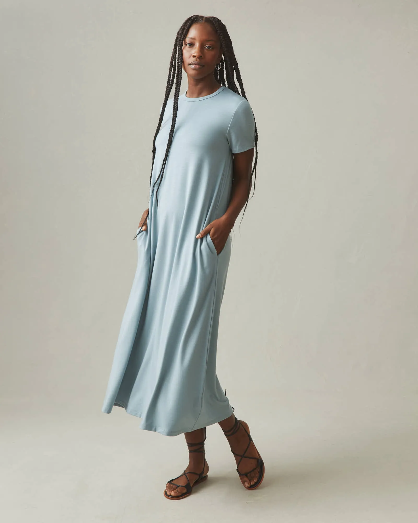 Women's Flex Maxi Dress - Arona Blue sold by American Giant product image thumbnail 3
