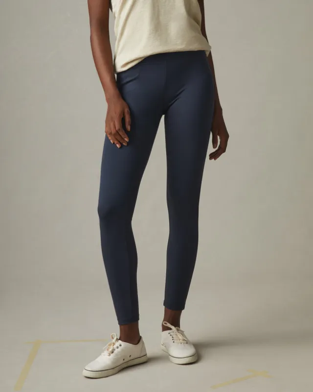 Women's Ponte Slim Pant - Heritage Navy sold by American Giant
