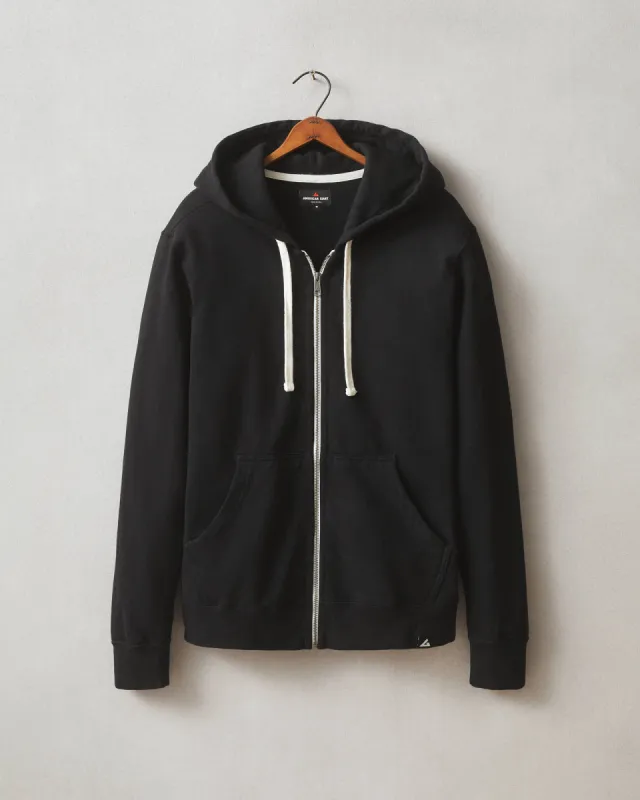 Men's Midweight Full Zip - Black sold by American Giant
