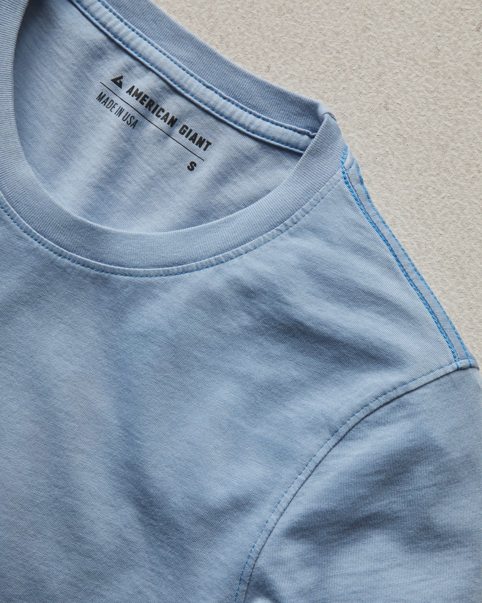 Women's Contrast Stitch Tee - Rain Washed sold by American Giant product image thumbnail 2