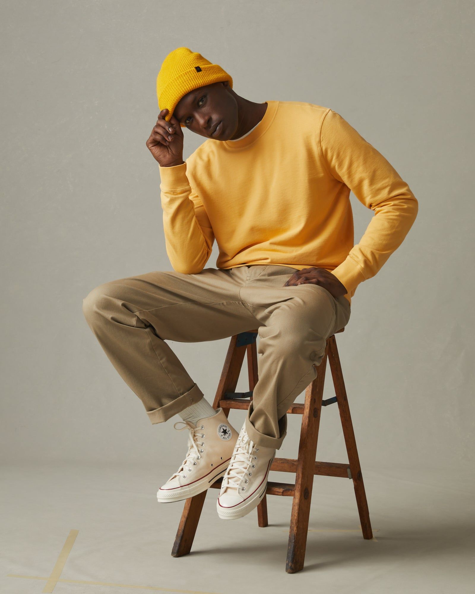 French Terry Crew Sweatshirt - Golden Apricot sold by American Giant product image thumbnail 5