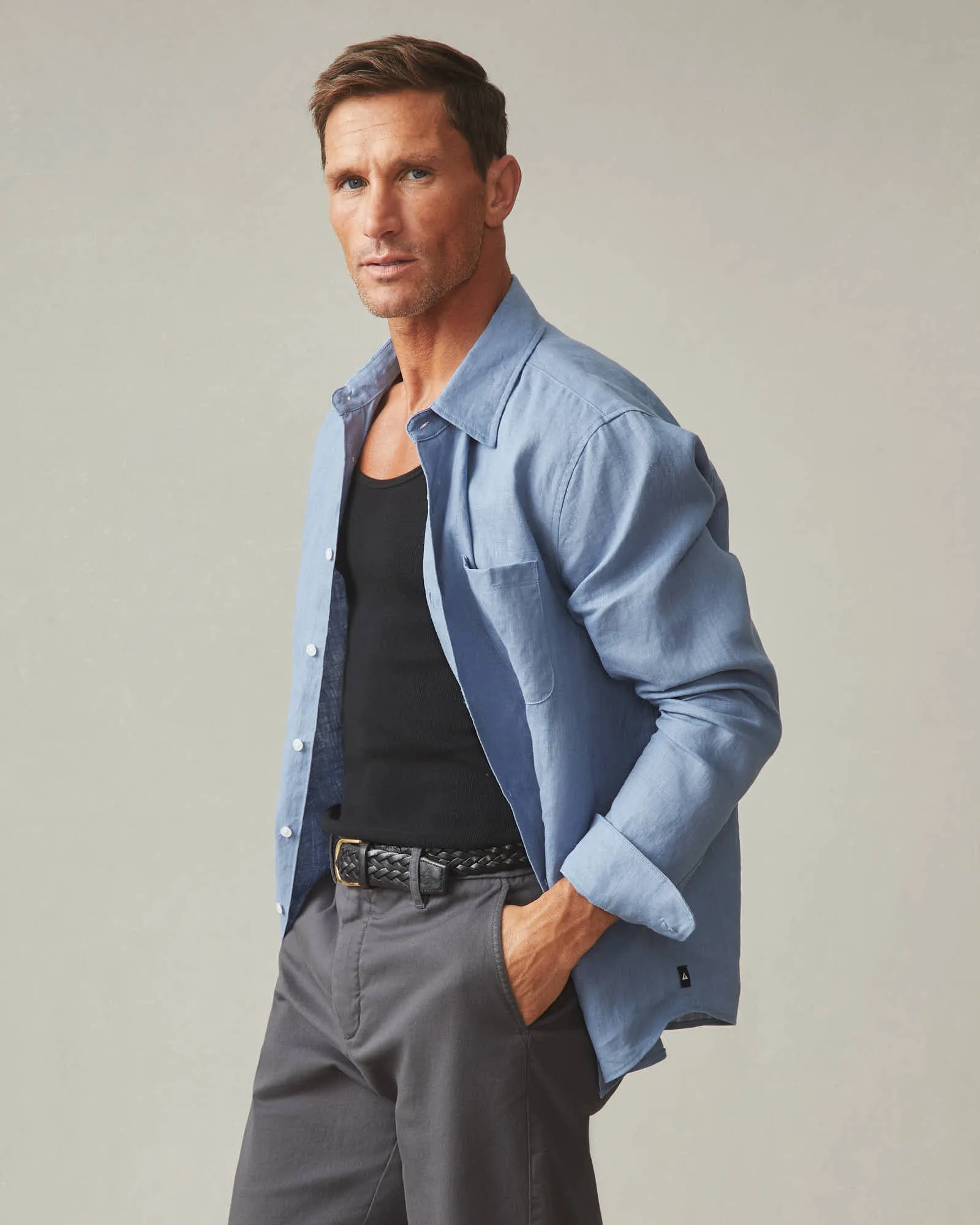 Easy Linen LS Shirt - Beach Horizon sold by American Giant product image thumbnail 5