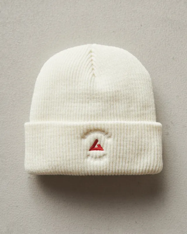 Embroidered Beanie - Natural sold by American Giant