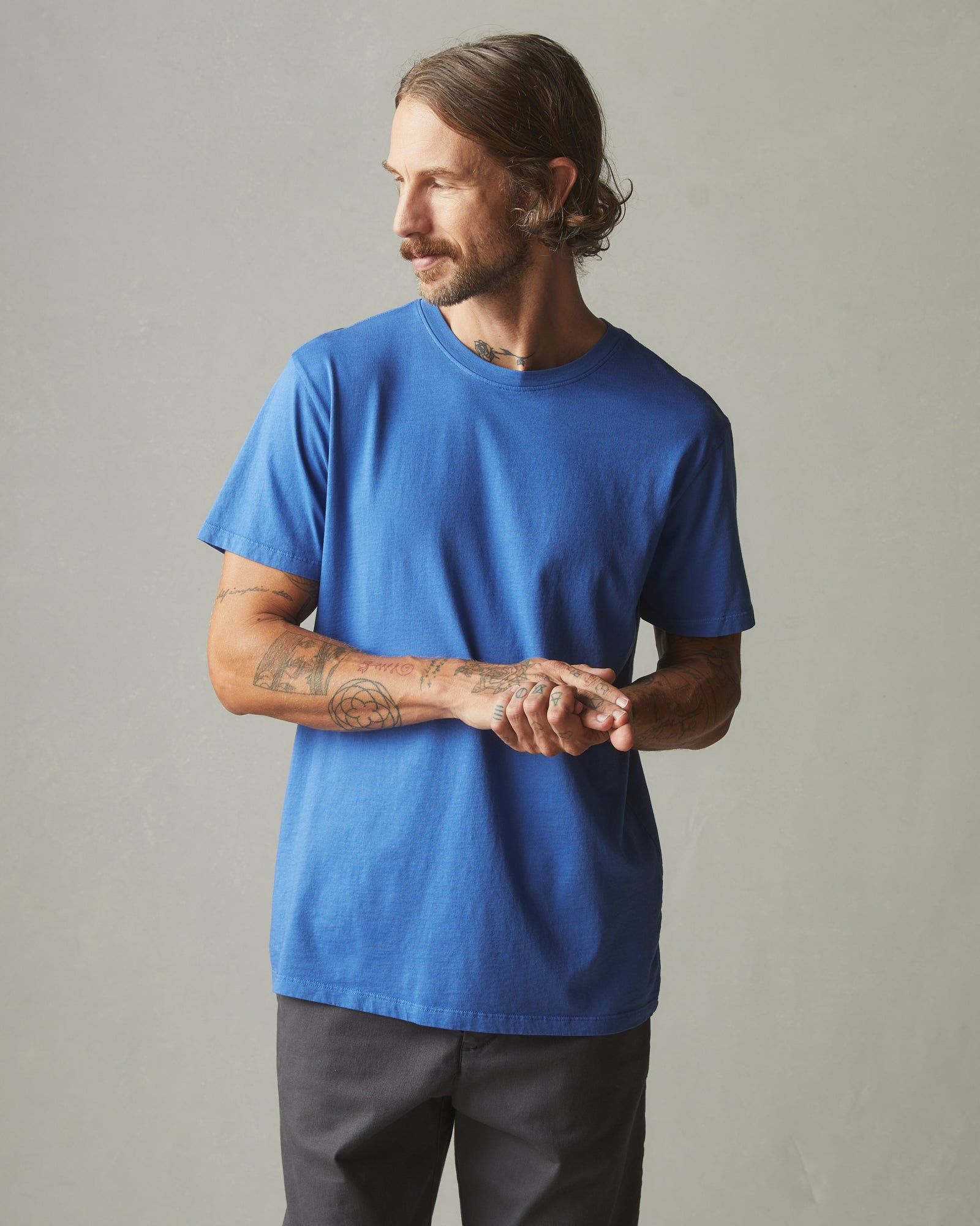 Men's Classic Cotton Crew Tee - Novean Navy sold by American Giant