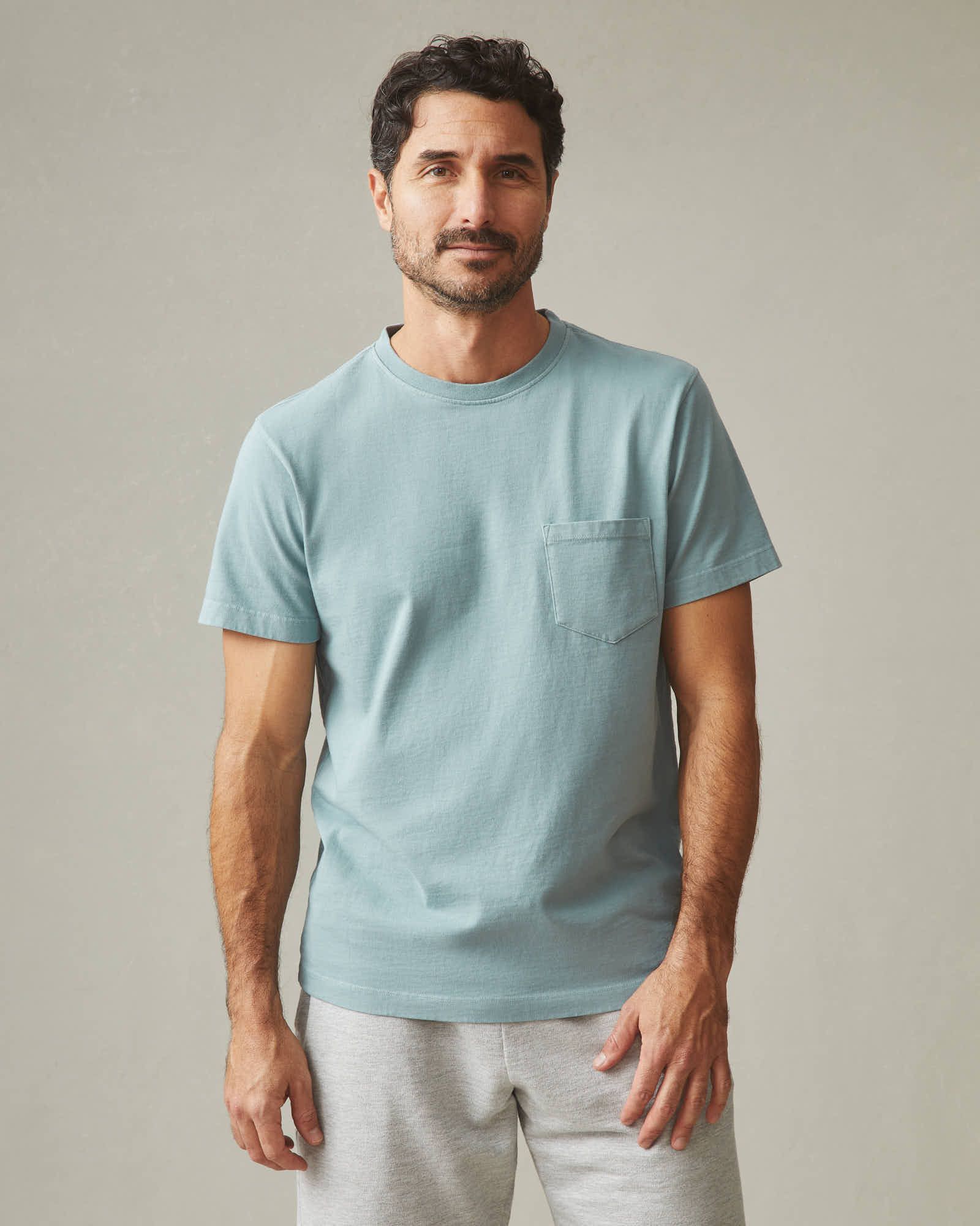 Men's Heavyweight Pocket Tee - Arona Blue sold by American Giant product image thumbnail 2