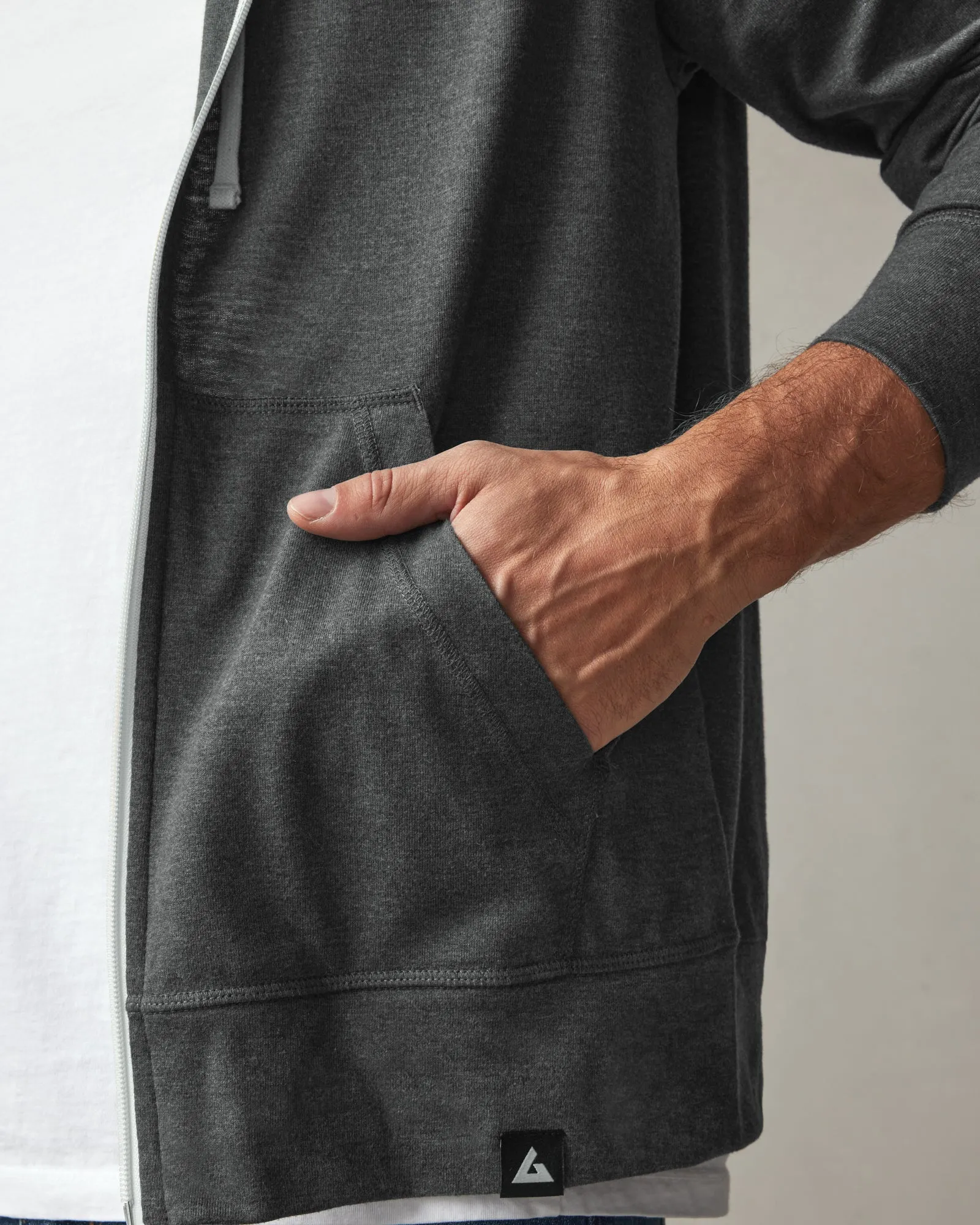 Lightweight Full Zip - Grey Ink Heather sold by American Giant product image thumbnail 4