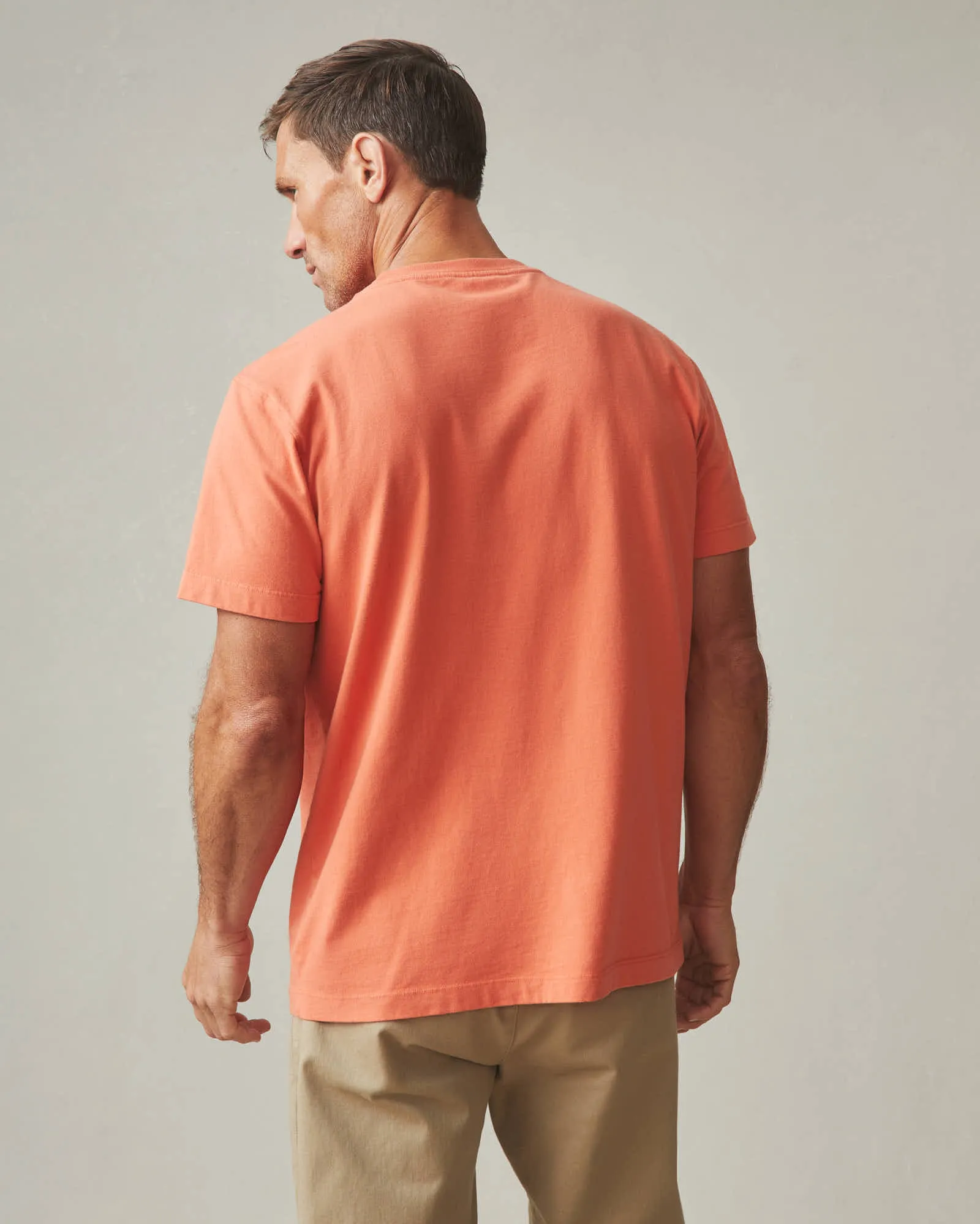 Men's Heavyweight Pocket Tee - Summer Orange sold by American Giant product image thumbnail 5