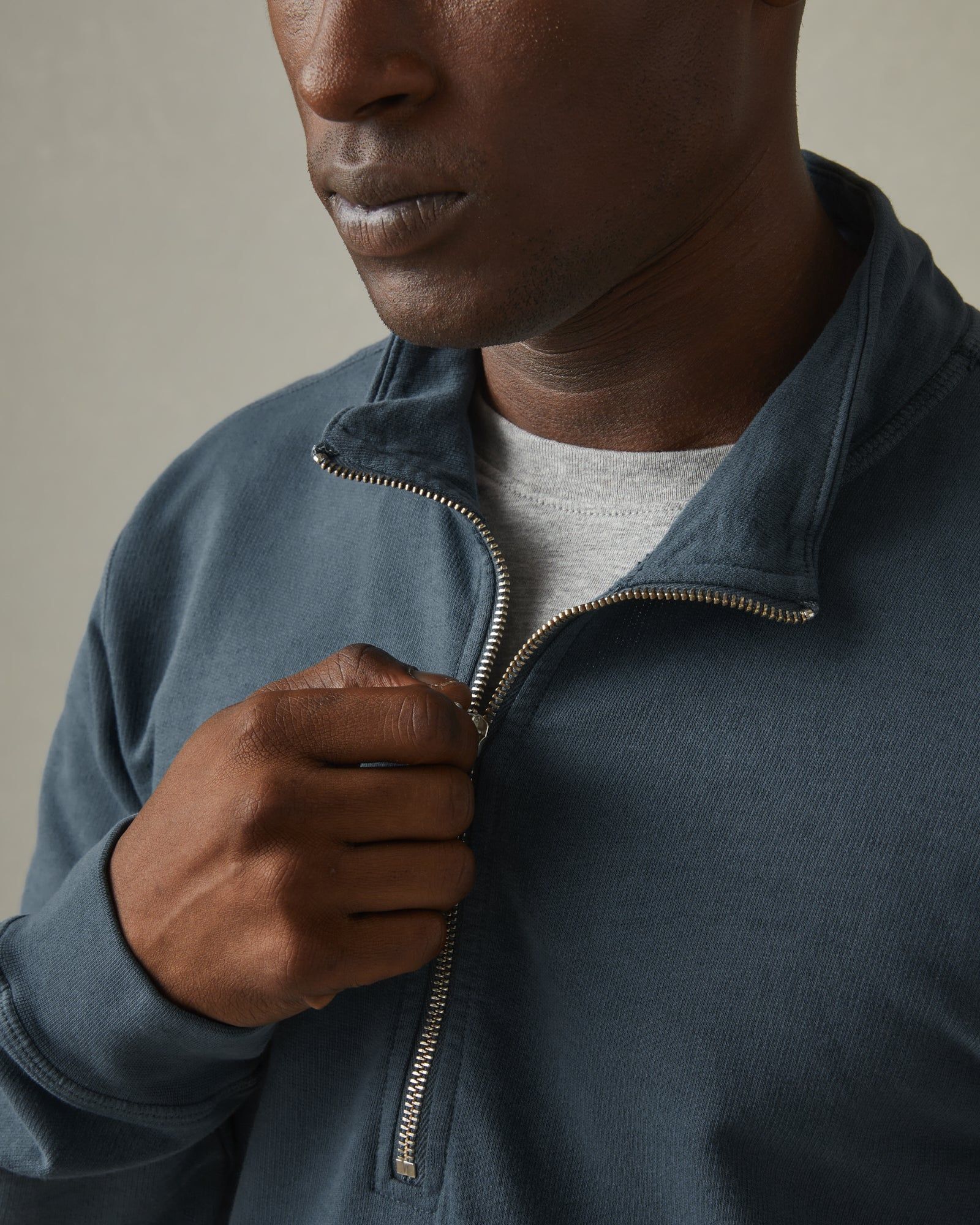 French Terry Half Zip - Winter Sky sold by American Giant product image thumbnail 4