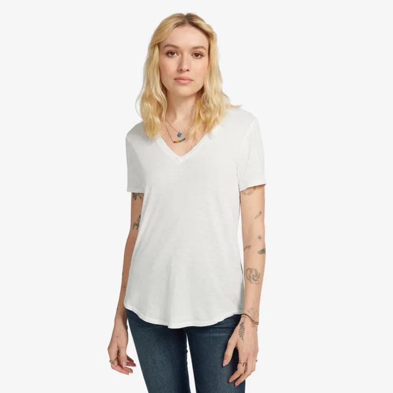 Airy Supima V-Neck Tee - Bone sold by American Giant
