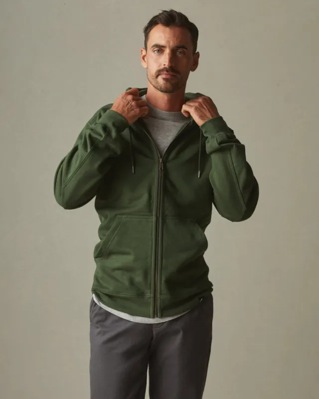 Relaxed Classic Full Zip - Kombu Green sold by American Giant