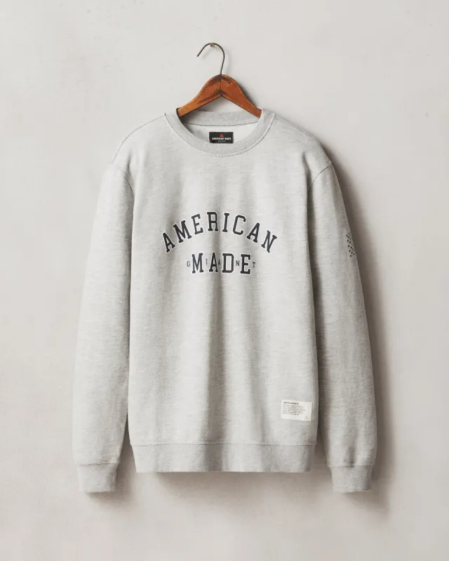 Men's French Terry Crew American Made - Ash Heather sold by American Giant