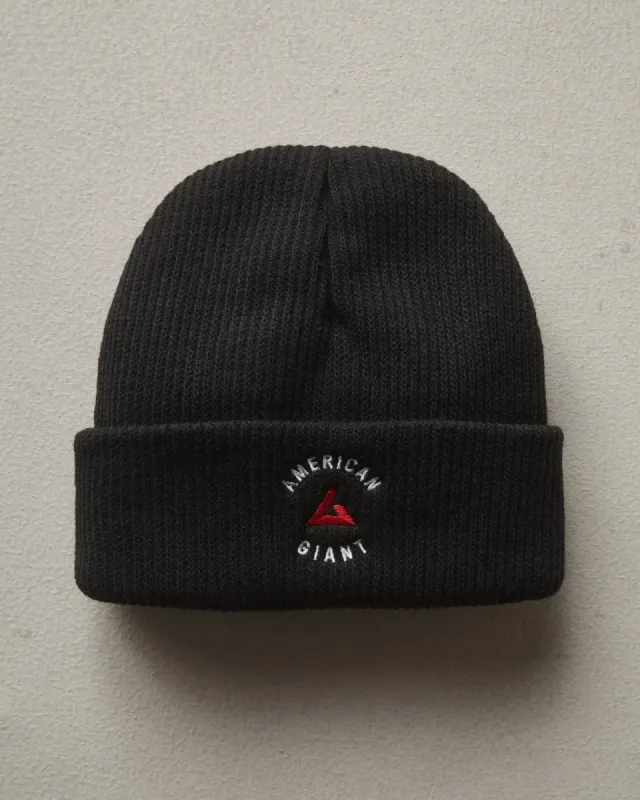 Embroidered Beanie - Black sold by American Giant