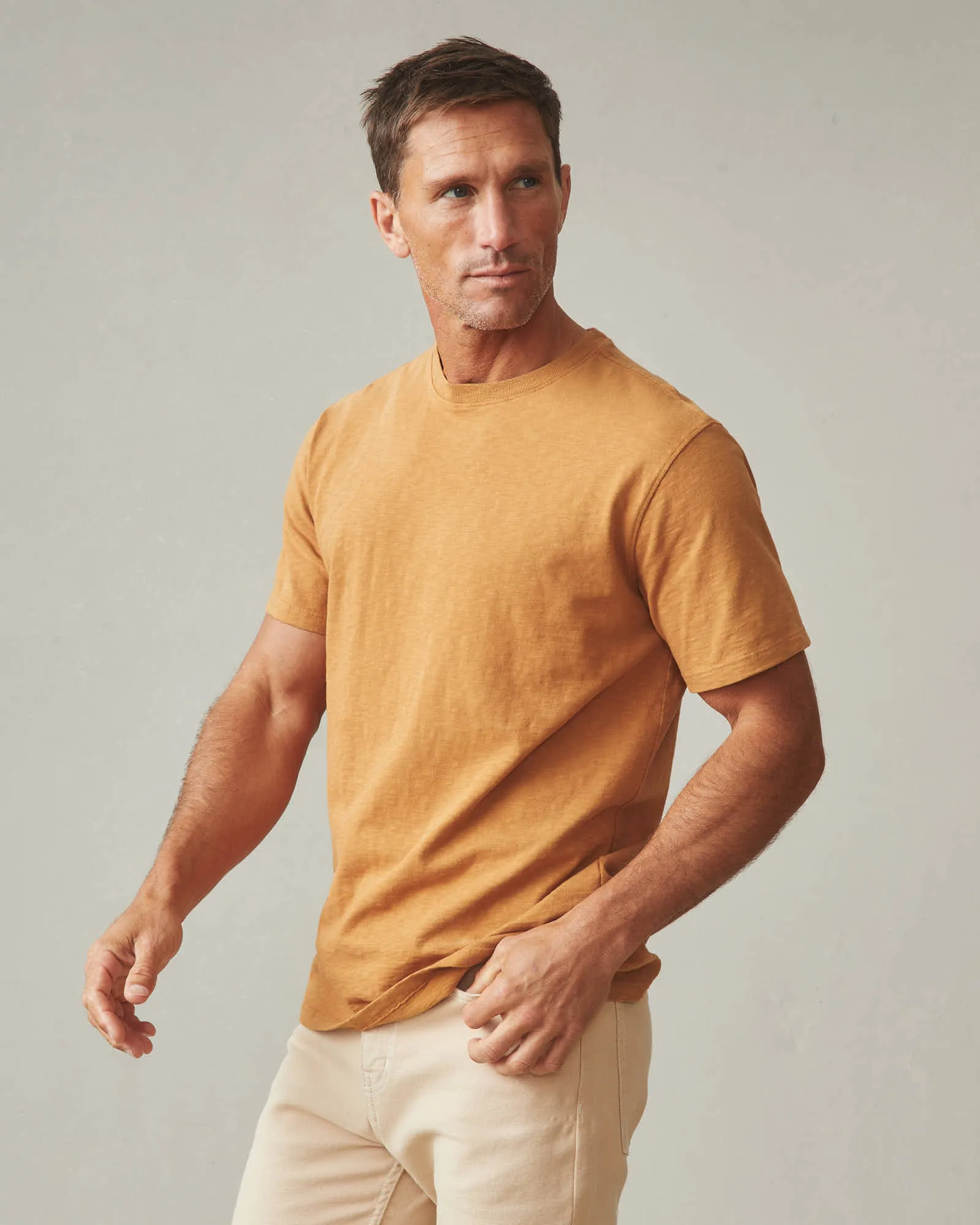 Premium Slub Crew Tee - Cashew sold by American Giant product image thumbnail 3