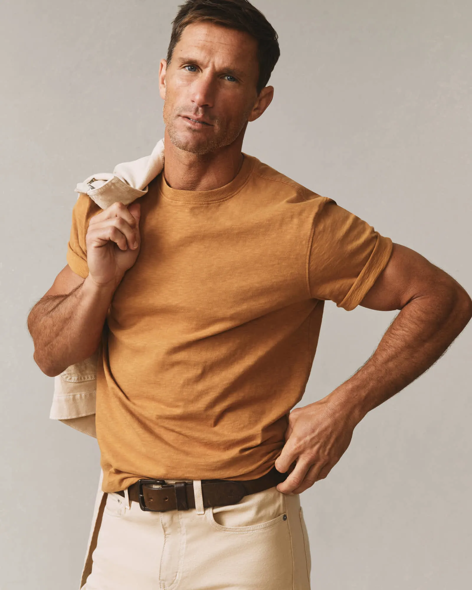 Premium Slub Crew Tee - Cashew sold by American Giant product image thumbnail 2