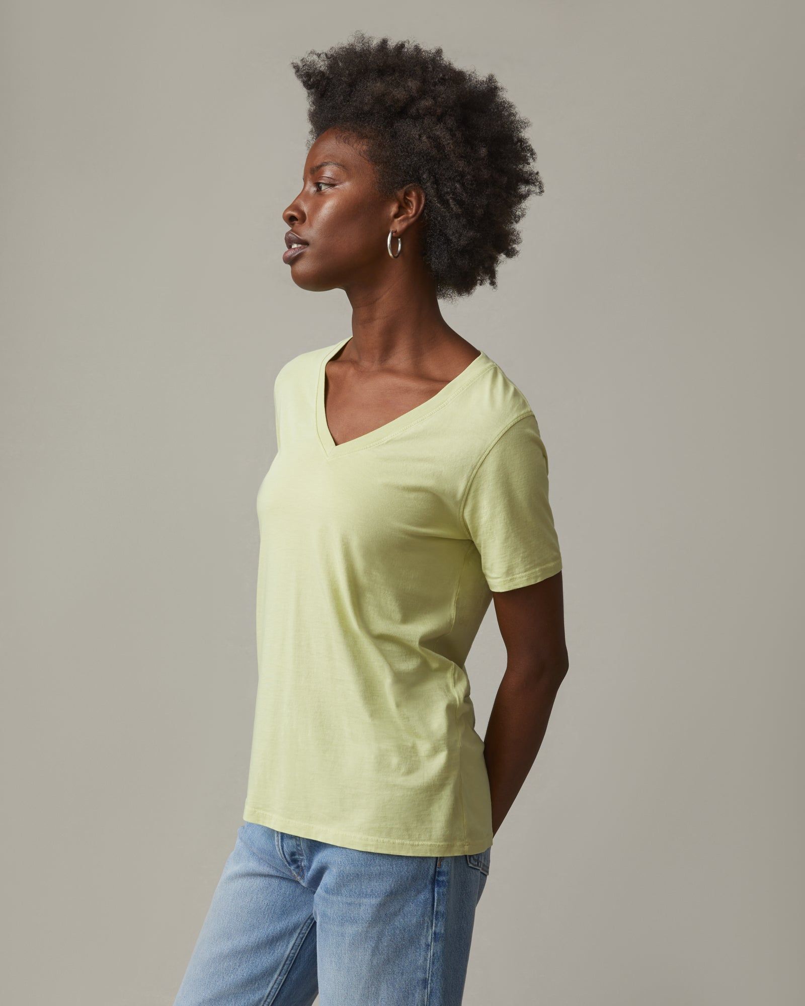 Classic Relaxed V-Neck Tee - Beechnut sold by American Giant product image thumbnail 2