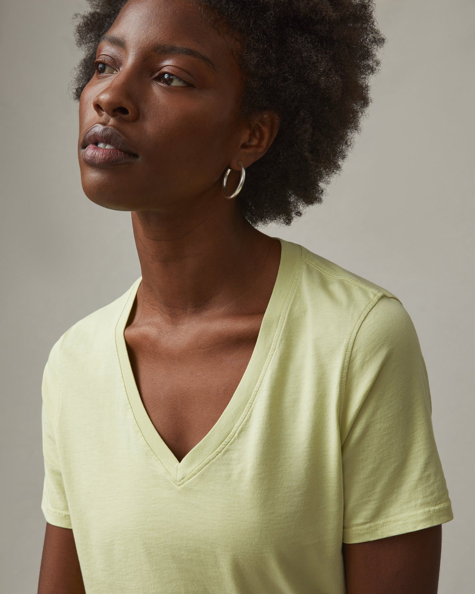 Classic Relaxed V-Neck Tee - Beechnut sold by American Giant product image thumbnail 4