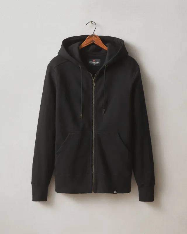 Men's Classic Full Zip - Black sold by American Giant