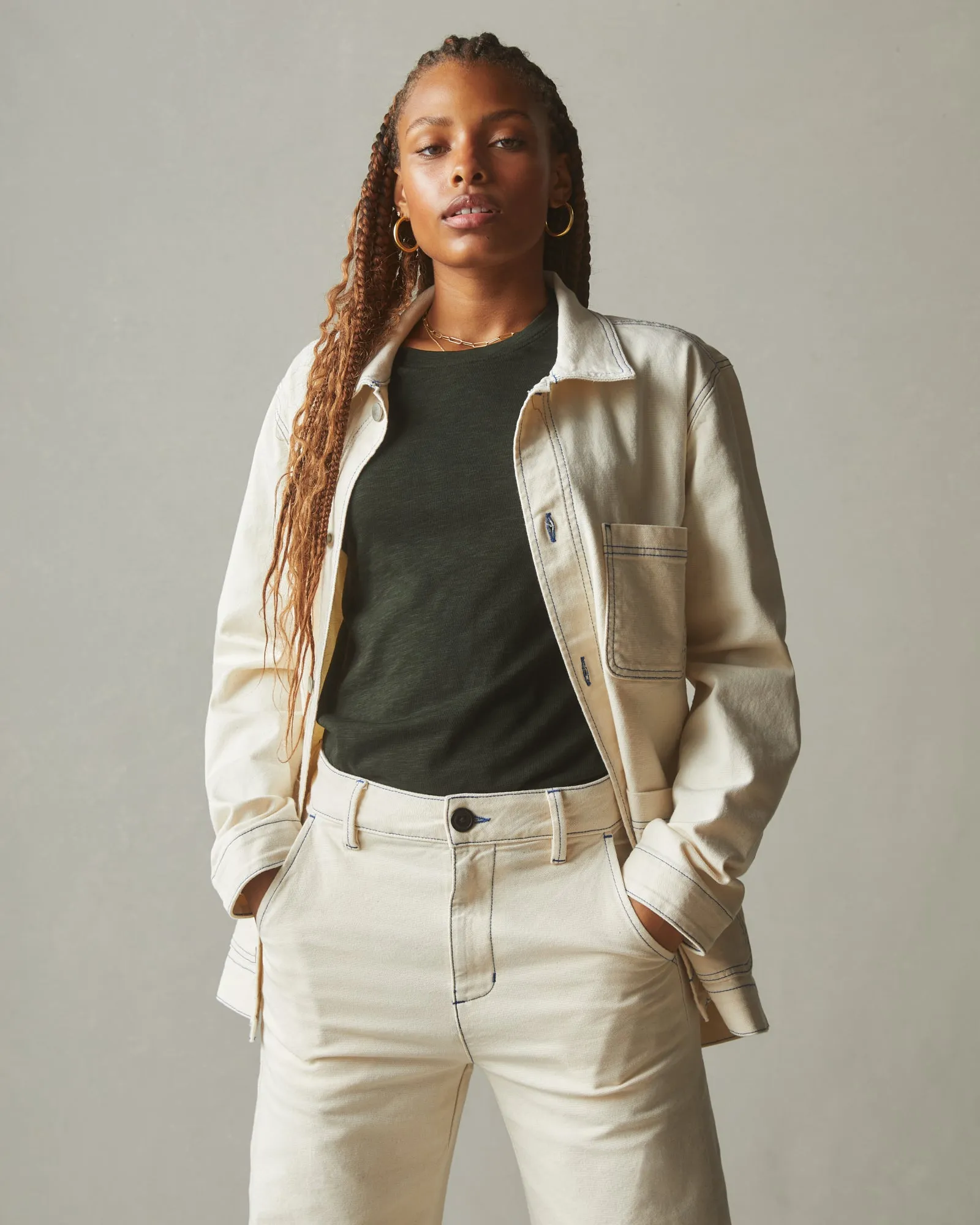 Women's Premium Slub Crew Tee - Dark Elm sold by American Giant product image thumbnail 4