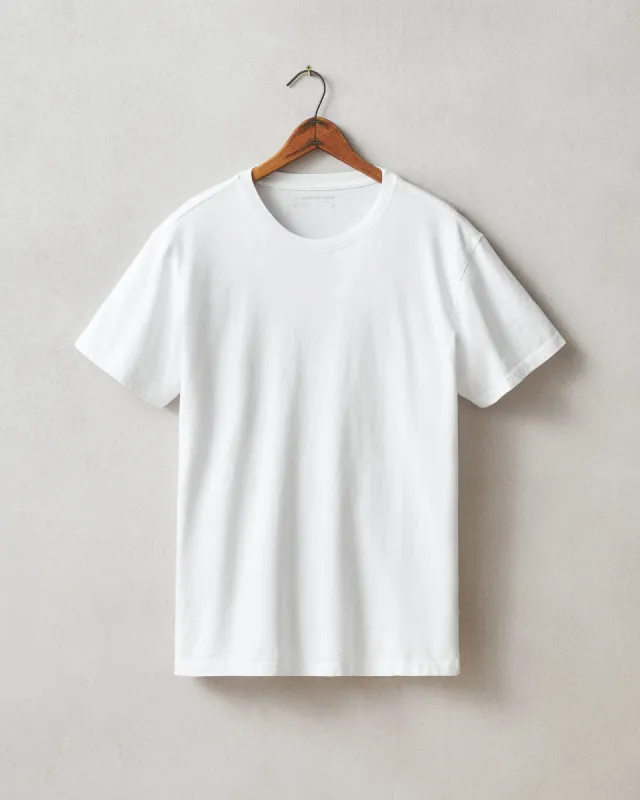 Men's Classic Cotton Crew Tee - White sold by American Giant