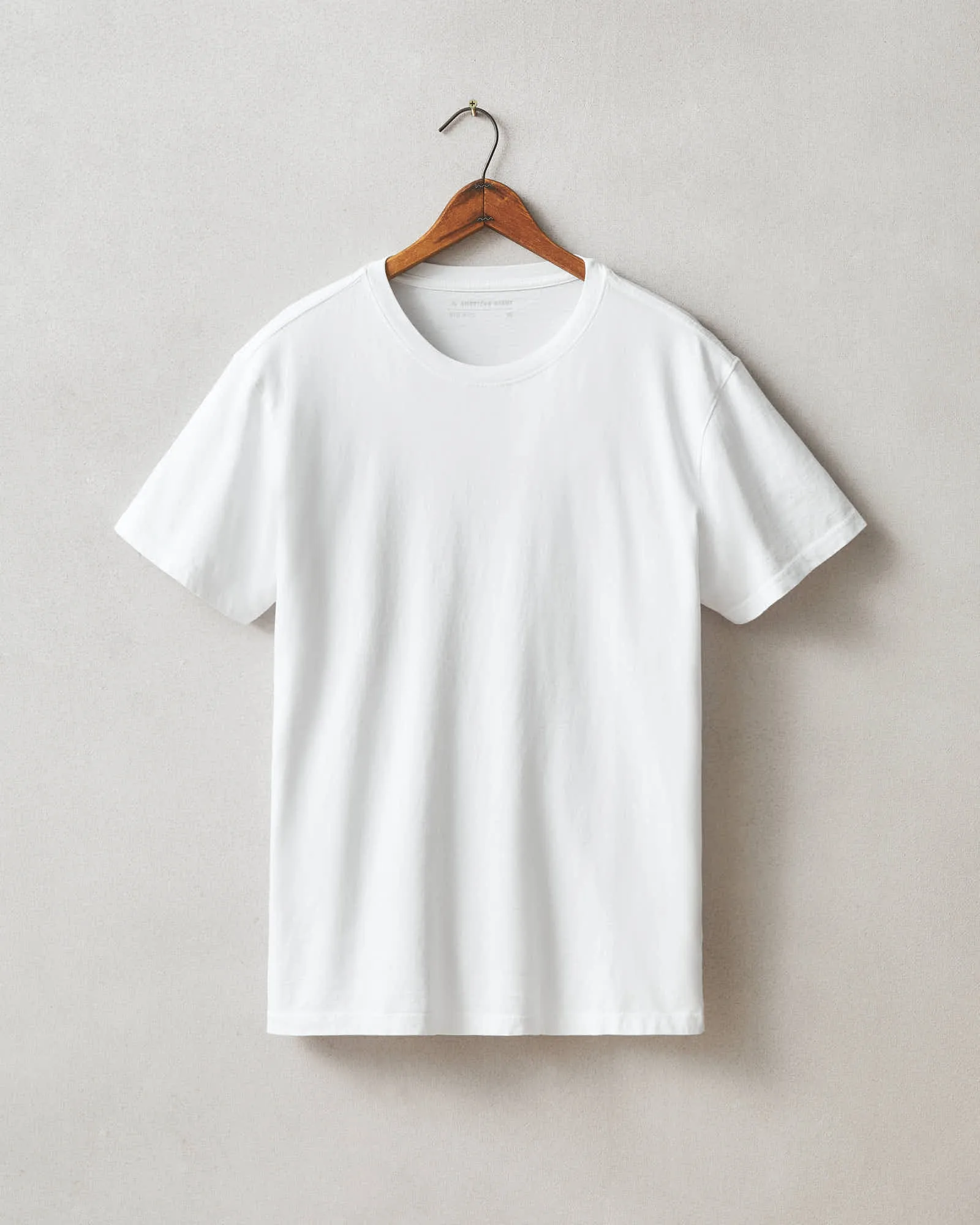Men's Classic Cotton Crew Tee - White sold by American Giant