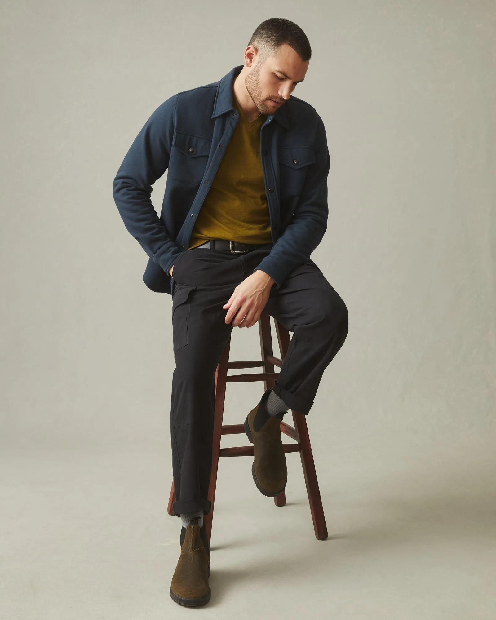 Men's Premium Slub V-Neck Tee - Fir Green sold by American Giant product image thumbnail 5