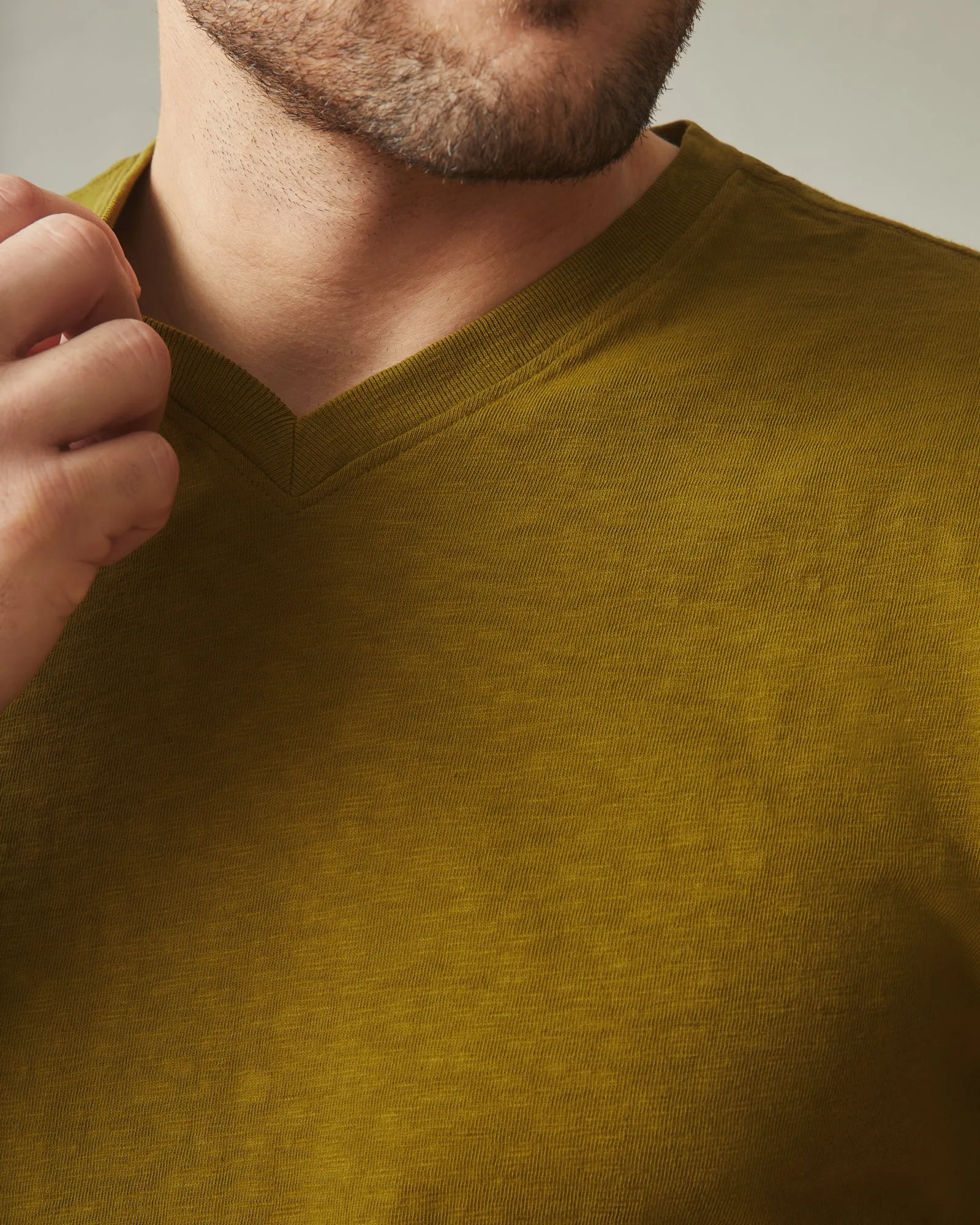Men's Premium Slub V-Neck Tee - Fir Green sold by American Giant product image thumbnail 4