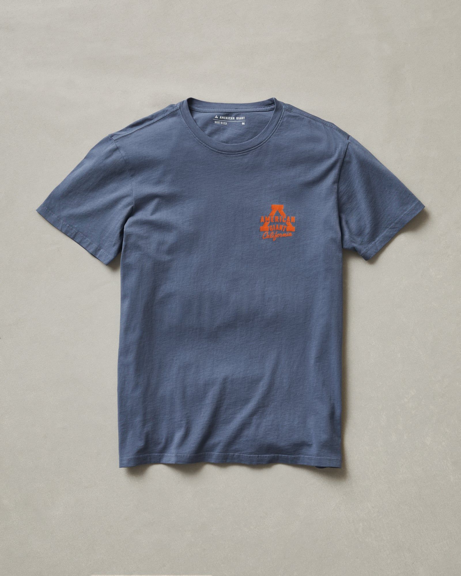 Men's Classic Cotton Graphic Tee - Washed Navy sold by American Giant