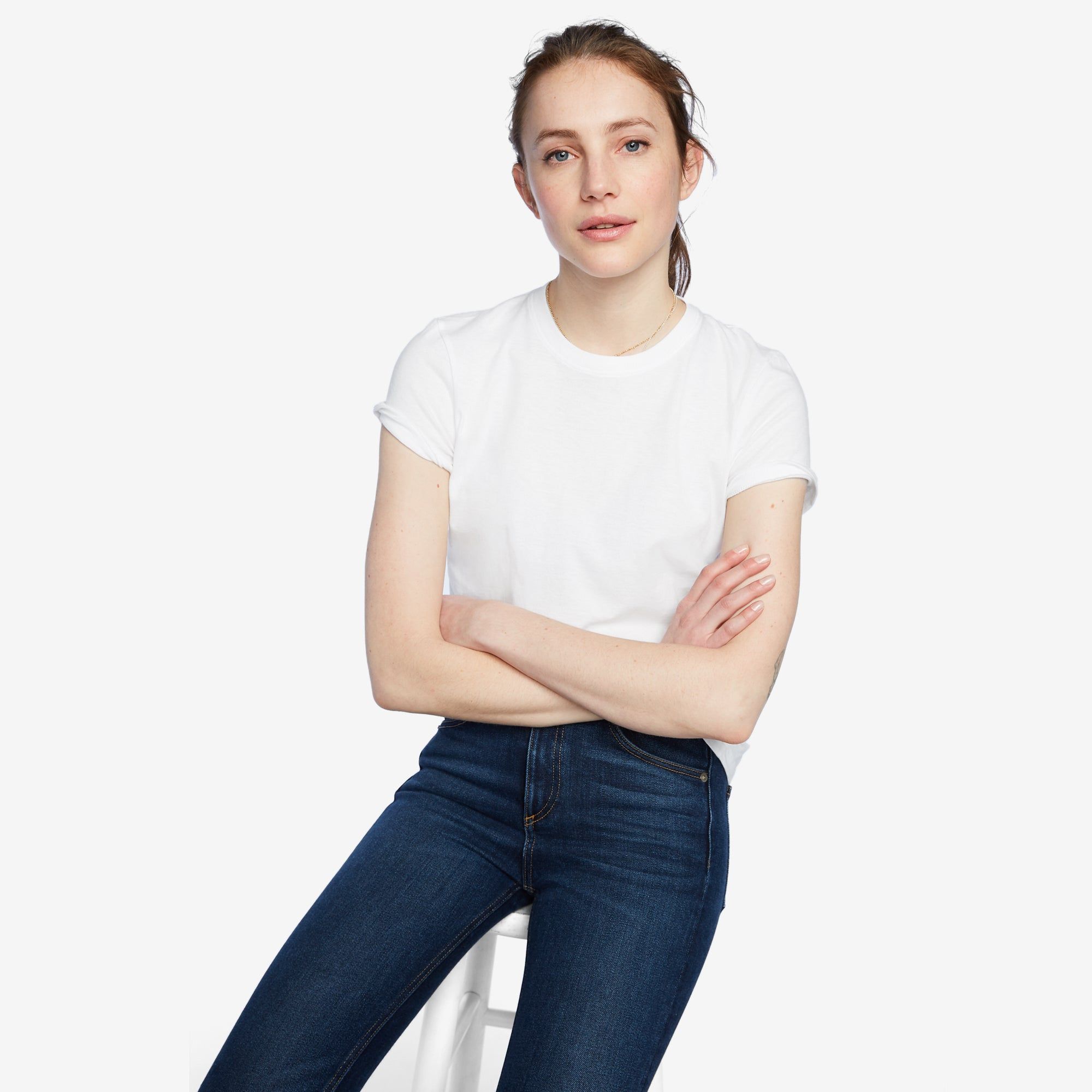 Classic Cotton Crew Tee - White sold by American Giant product image thumbnail 5