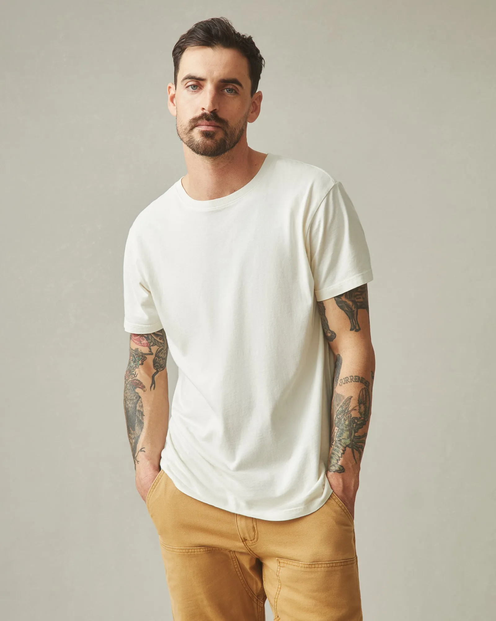 Classic Cotton Crew Tee - Turtledove sold by American Giant