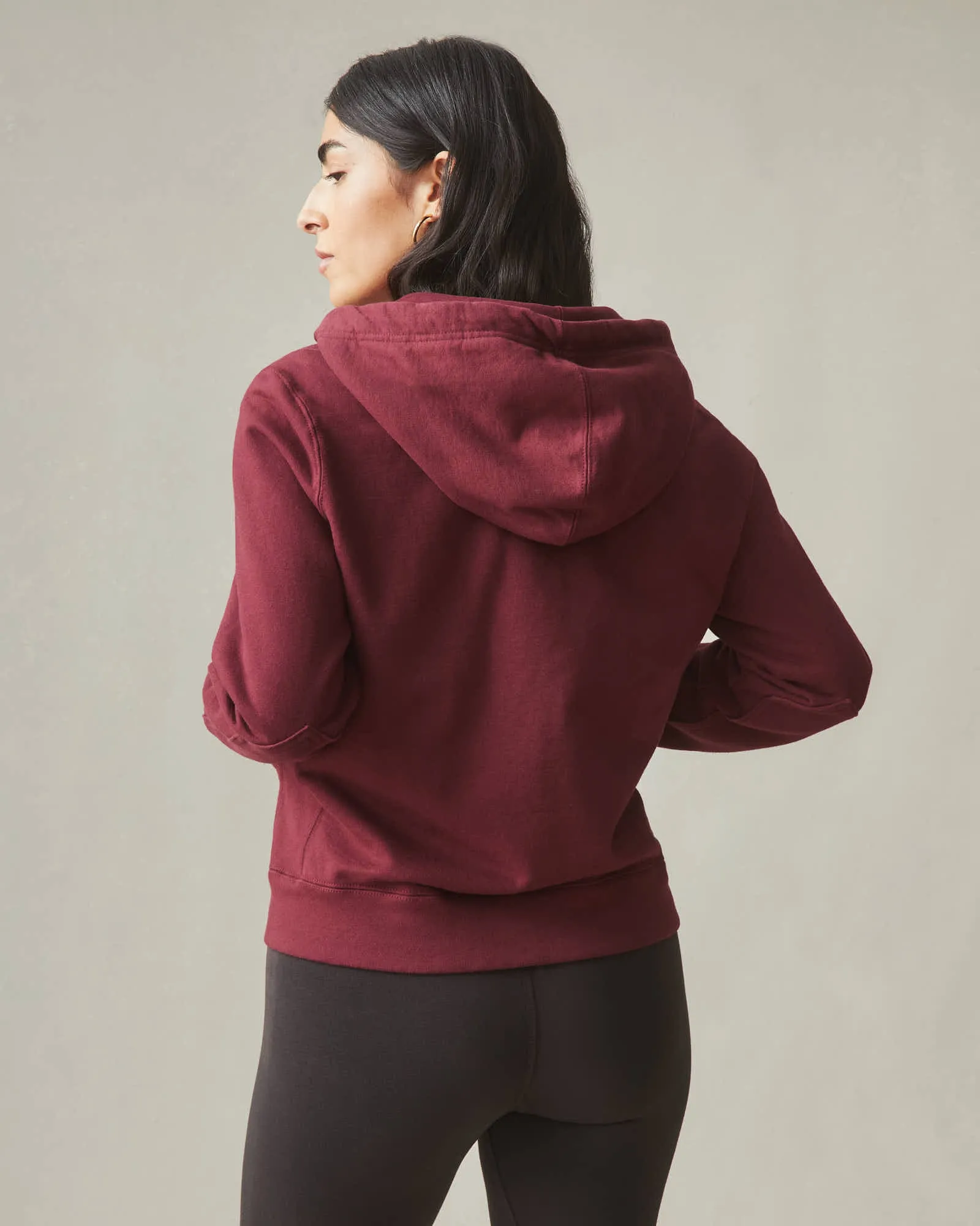 Women's Relaxed Classic Full Zip - Zinfandel sold by American Giant product image thumbnail 4