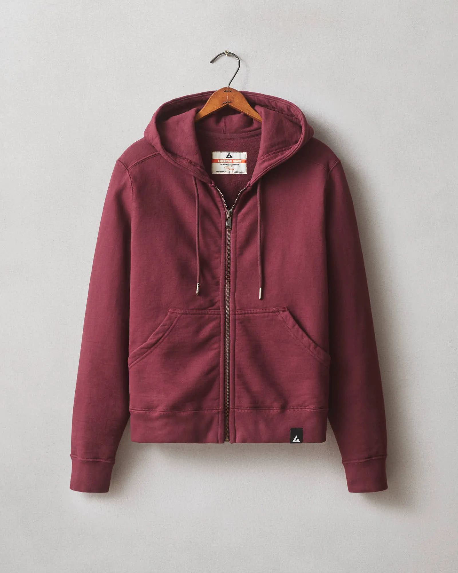 Women's Relaxed Classic Full Zip - Zinfandel sold by American Giant