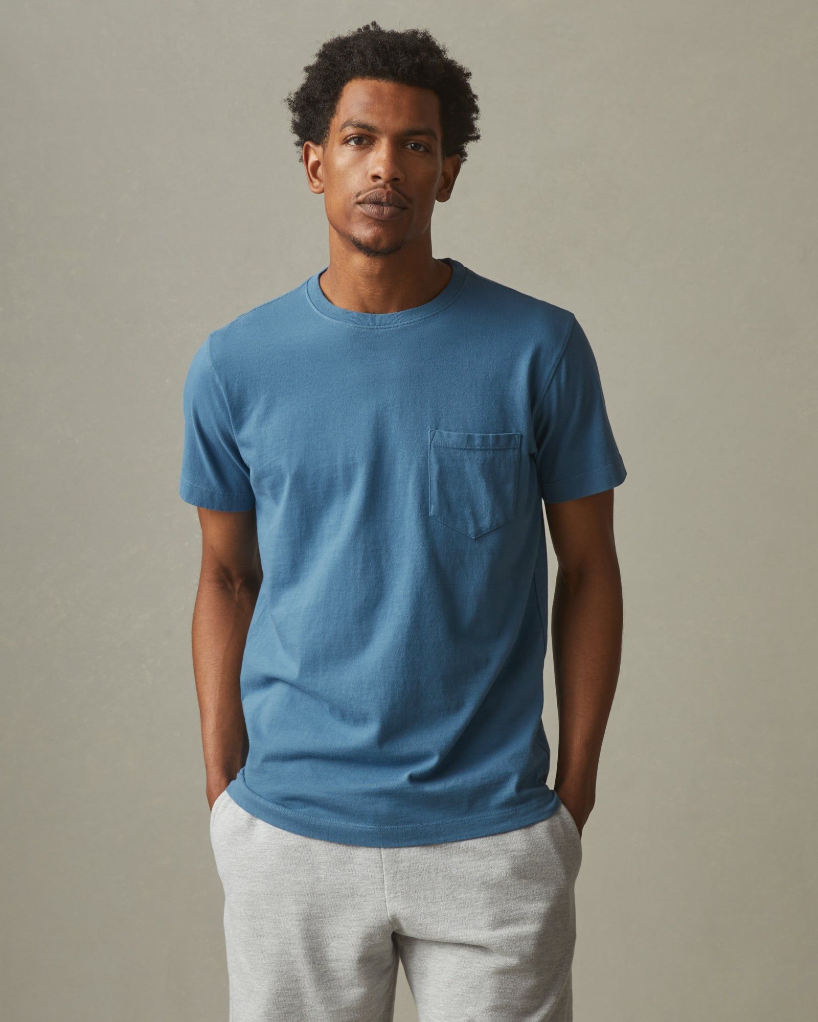 Men's Heavyweight Pocket Tee - Urban Sky sold by American Giant