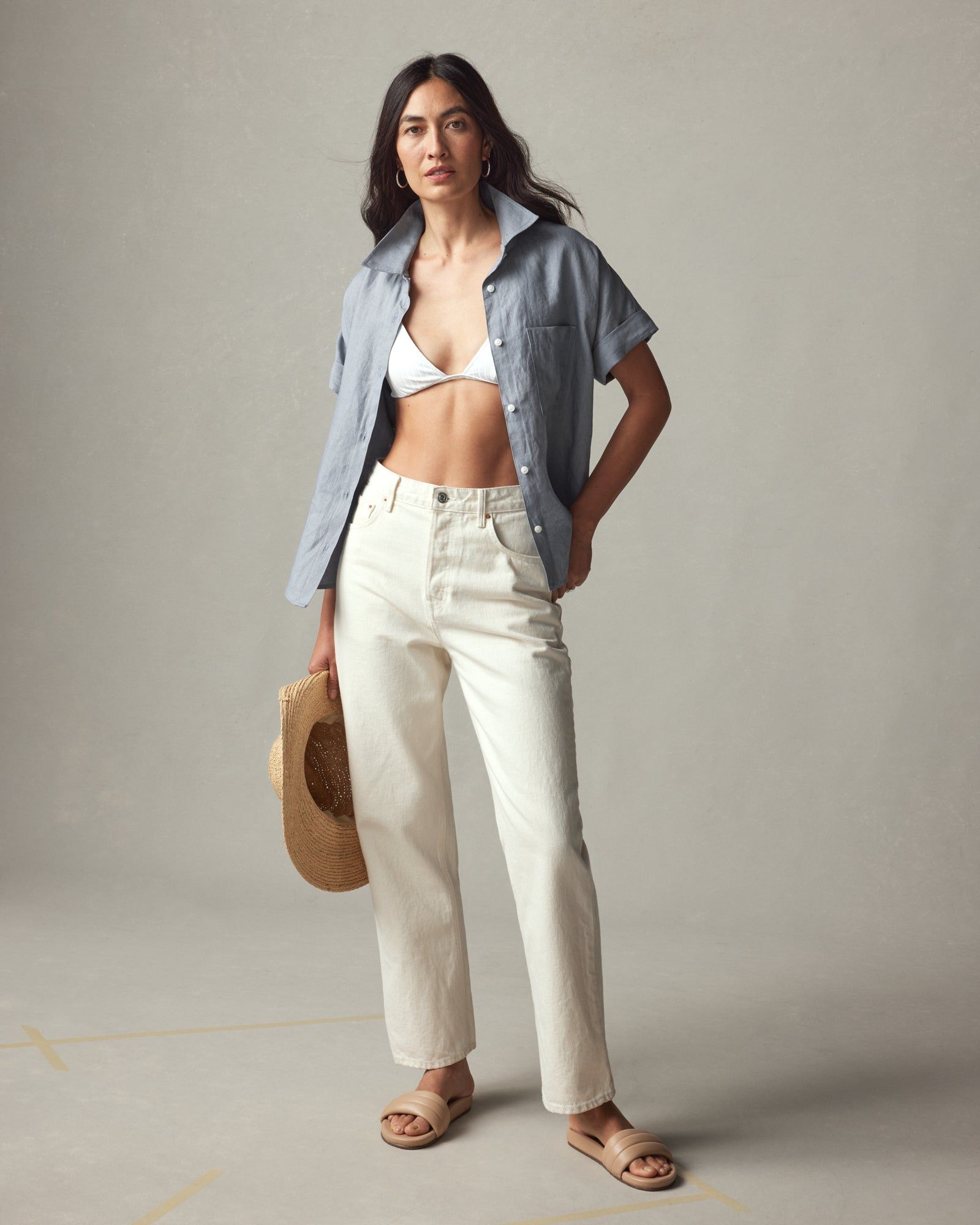 Easy Linen Shirt - Dusty Blue sold by American Giant product image thumbnail 5