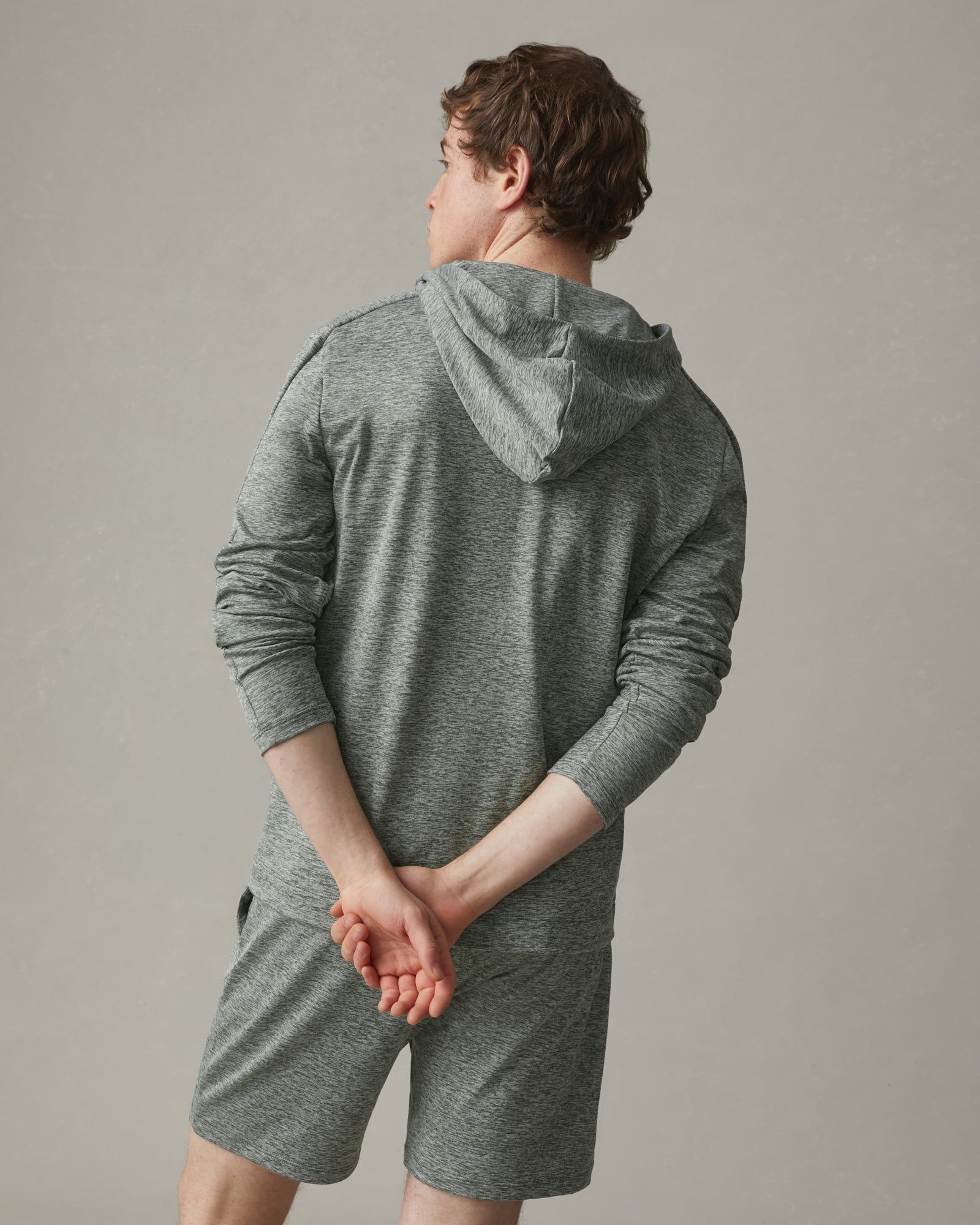 Aerial Lightweight Full Zip - Agave Green Heather sold by American Giant product image thumbnail 4