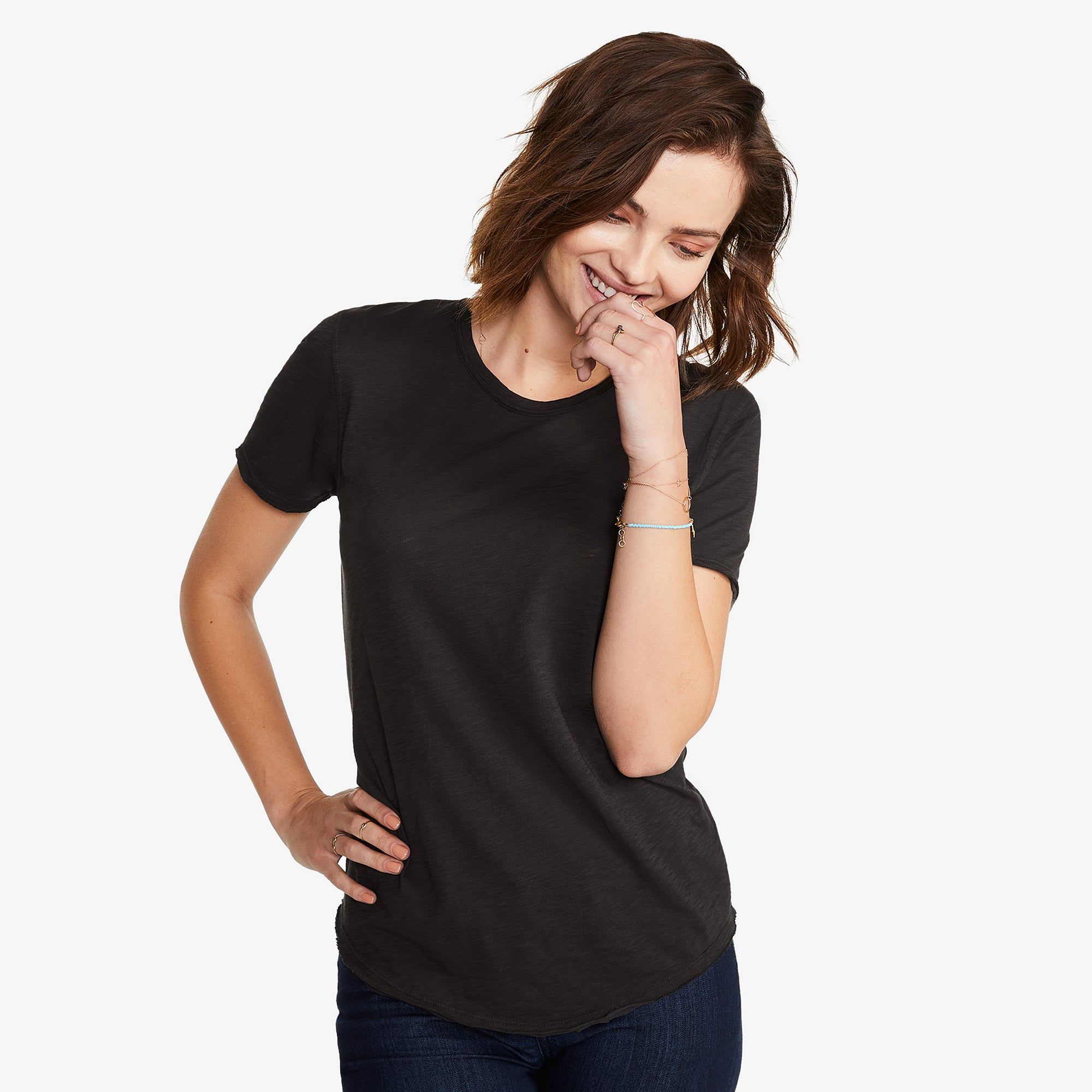 Airy Supima Crew Tee - Chalkboard sold by American Giant product image thumbnail 3