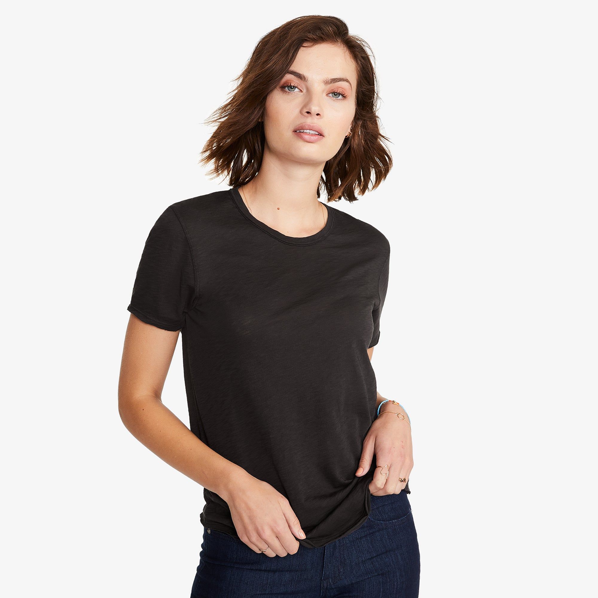 Airy Supima Crew Tee - Chalkboard sold by American Giant