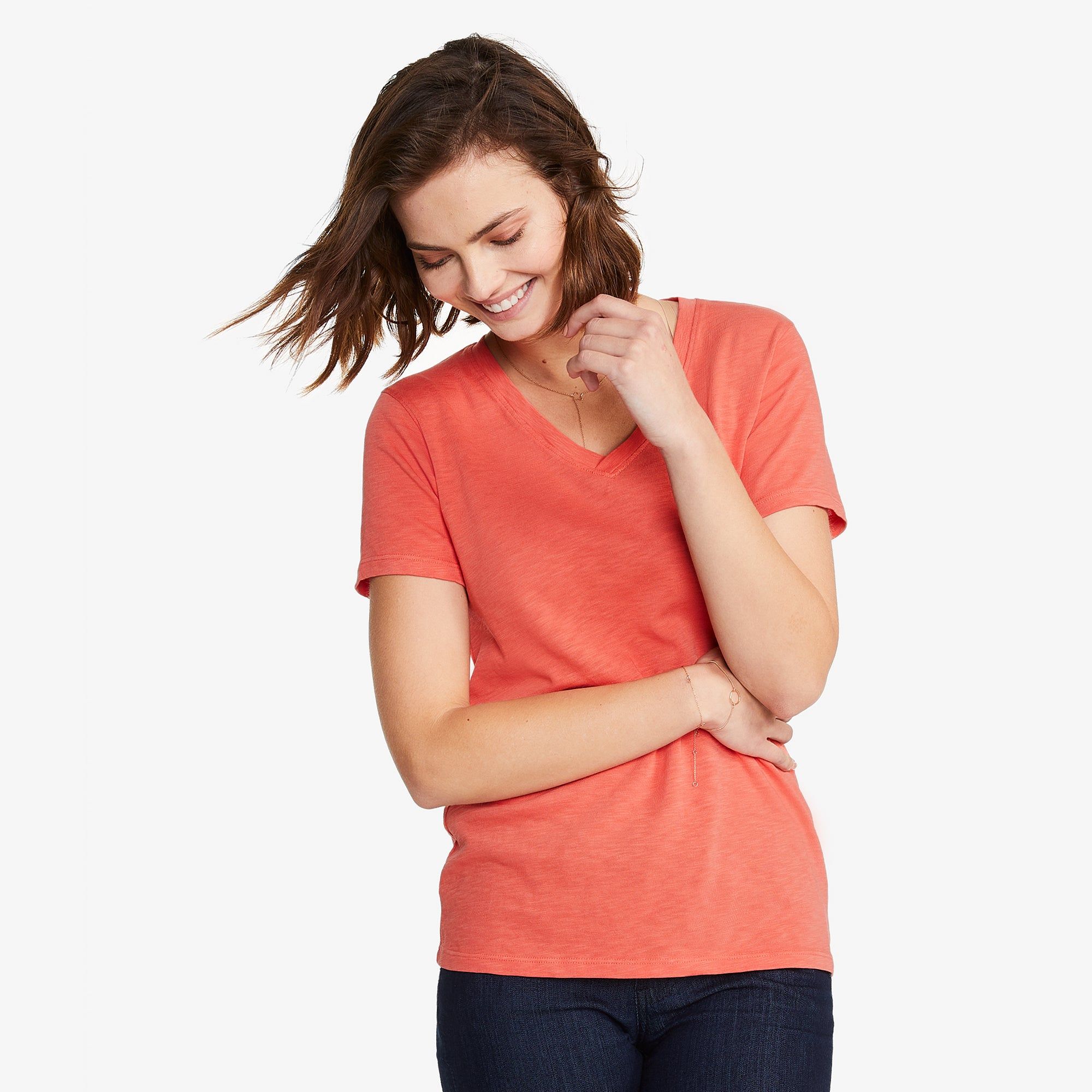 Premium Slub V-Neck Tee - Coral Reef sold by American Giant product image thumbnail 3