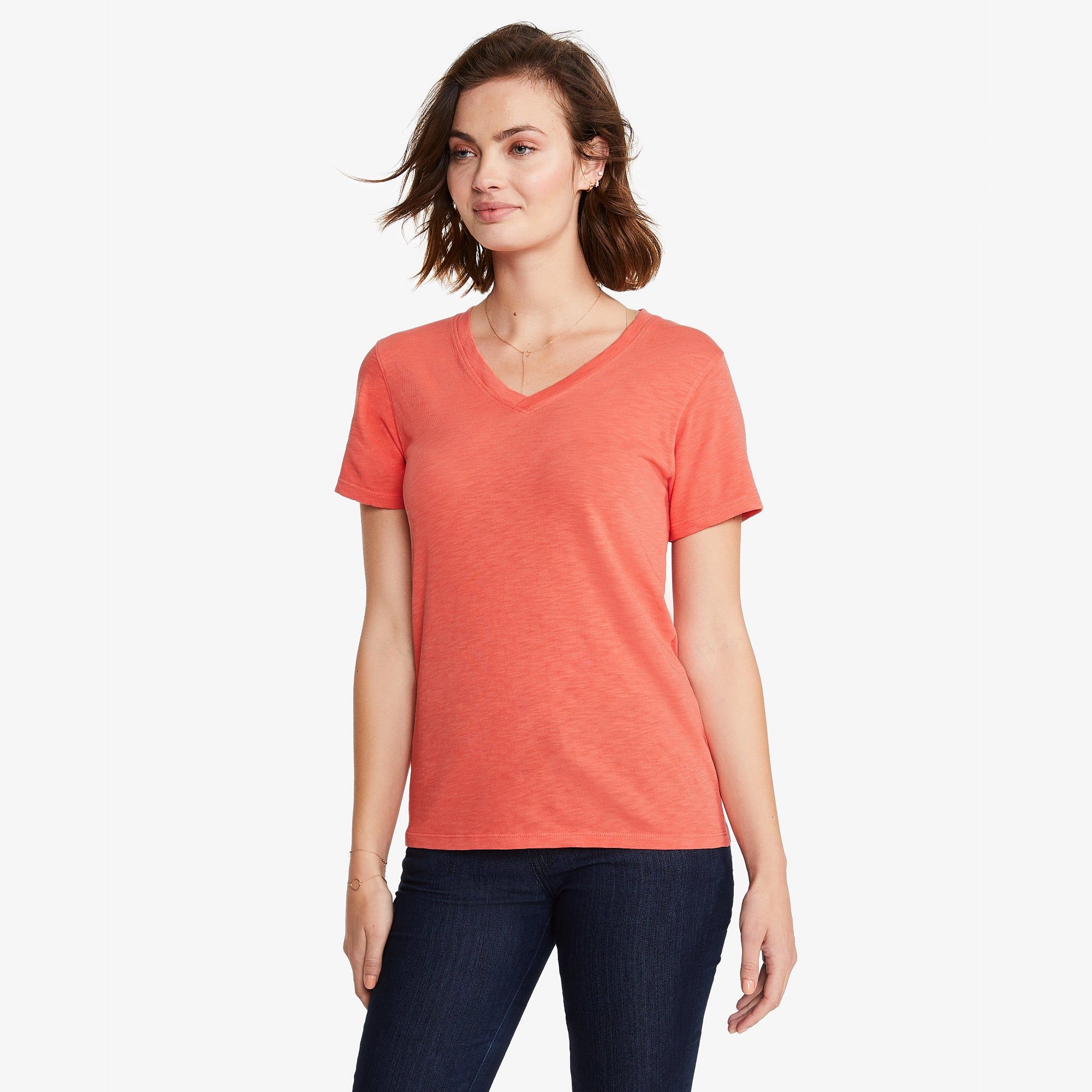 Premium Slub V-Neck Tee - Coral Reef sold by American Giant