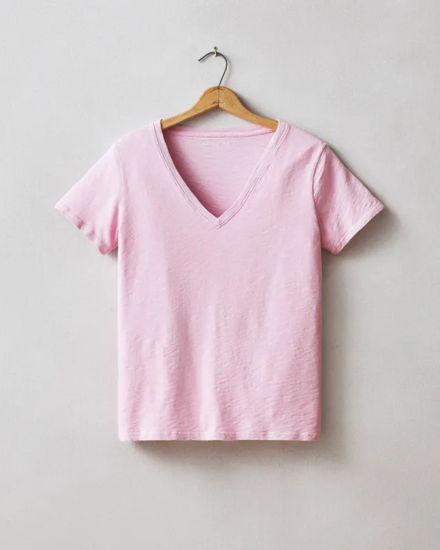 Women's Premium Slub V-Neck Tee - Lilac Sachet sold by American Giant